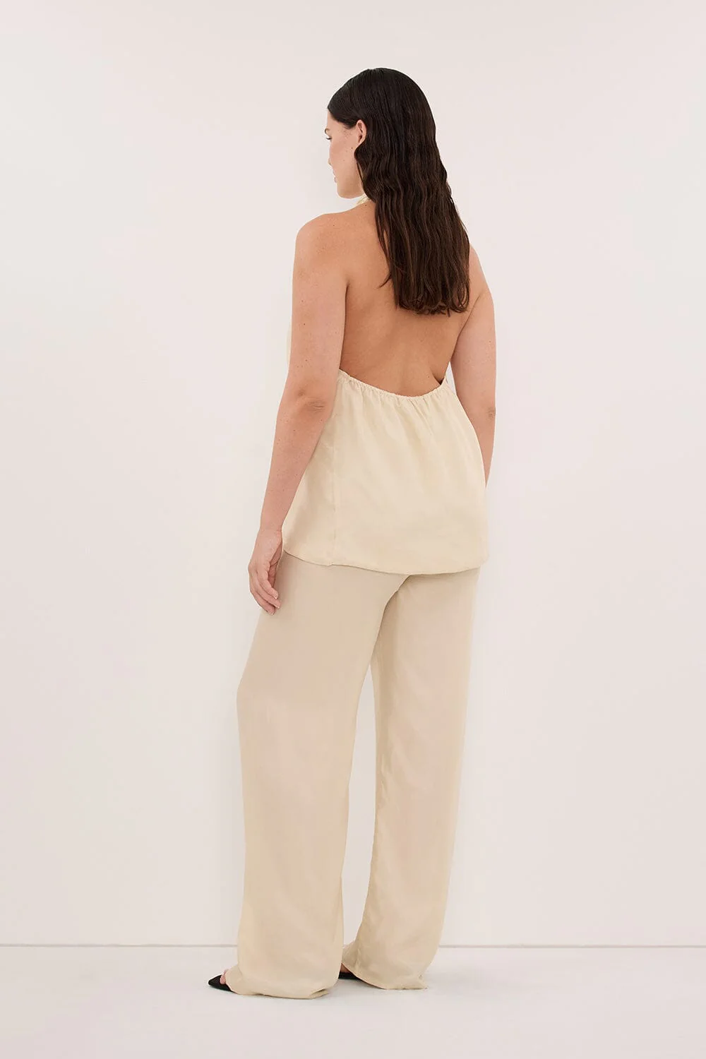 ADDIE STRAW CUPRO DRAWSTRING PANT - Image 8