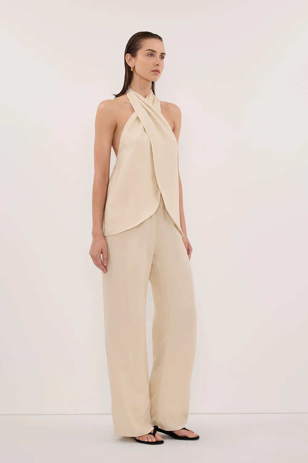 ADDIE STRAW CUPRO HALTER TOP - Image 3