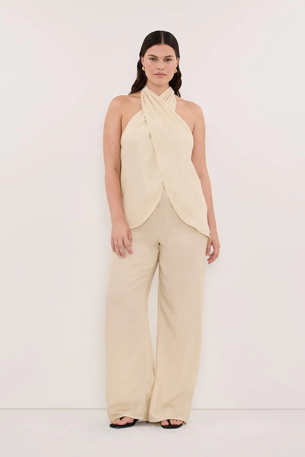 ADDIE STRAW CUPRO HALTER TOP - Image 6
