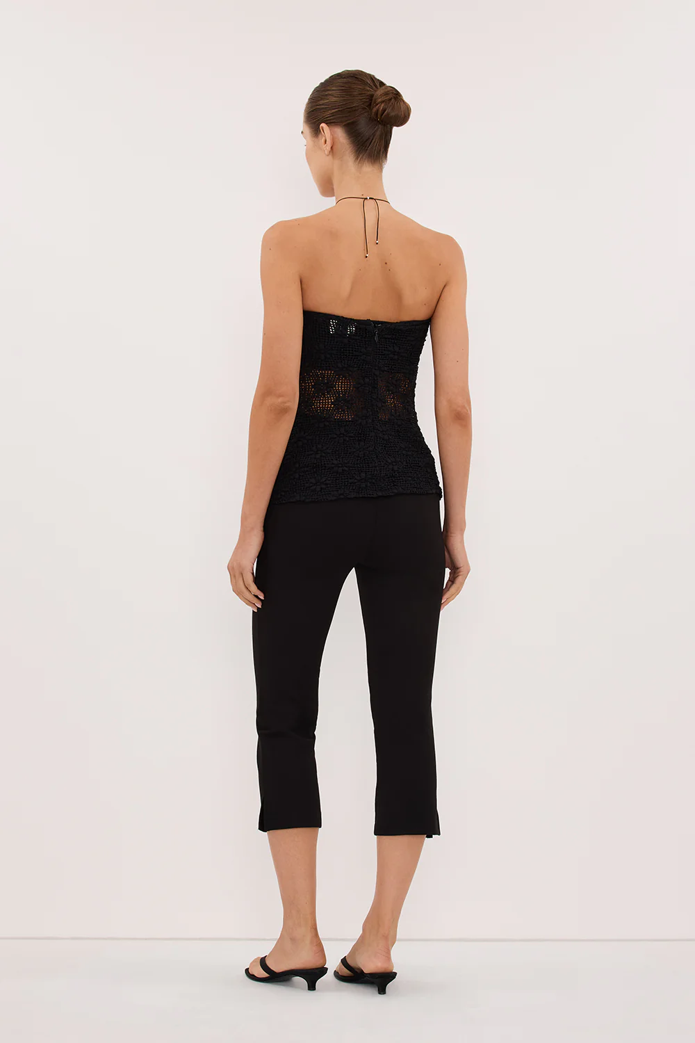AGNES BLACK CROCHET BANDEAU TOP - Image 4