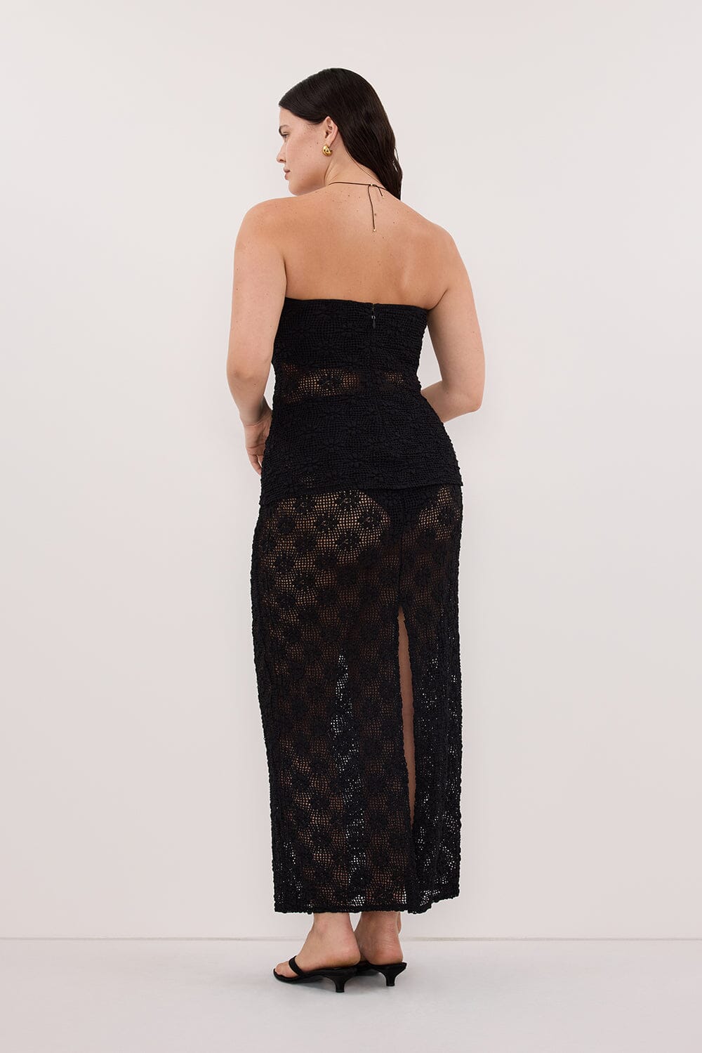 AGNES BLACK CROCHET BANDEAU TOP - Image 7