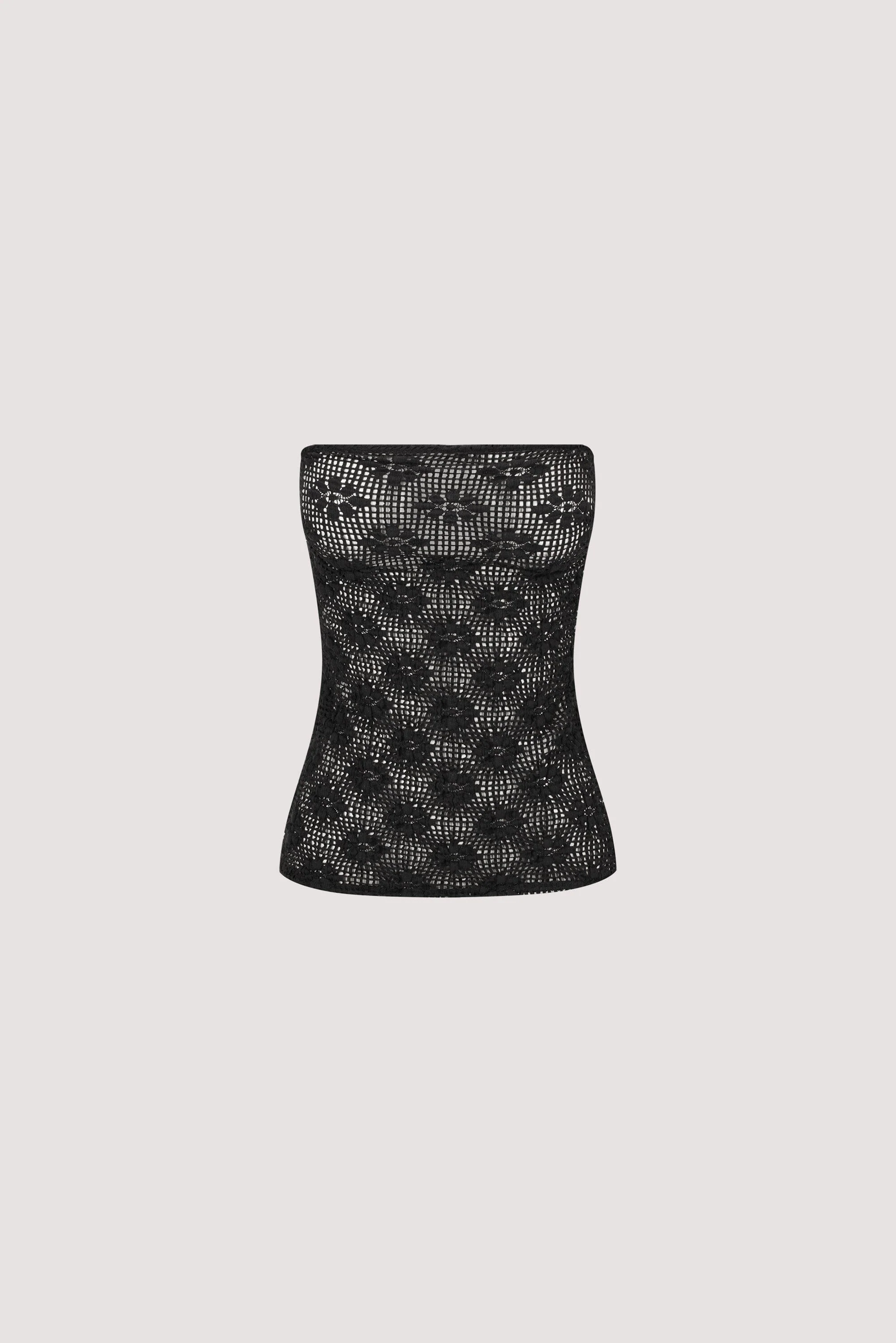 AGNES BLACK CROCHET BANDEAU TOP - Image 8