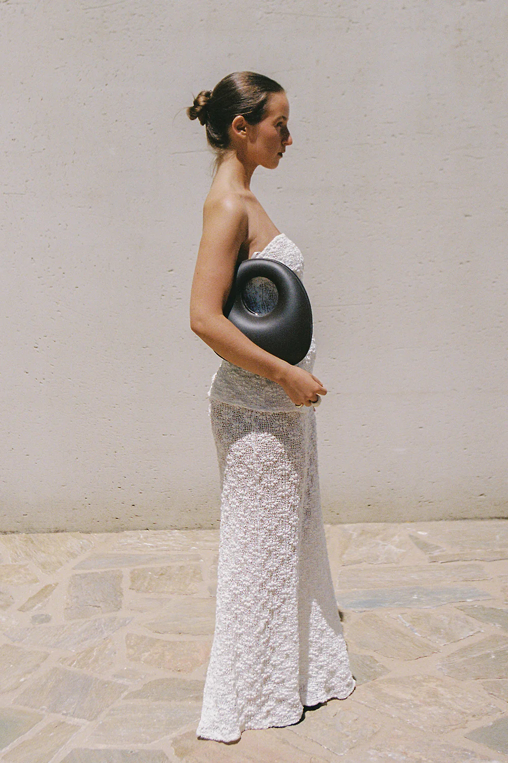 AGNES WHITE CROCHET BANDEAU TOP
