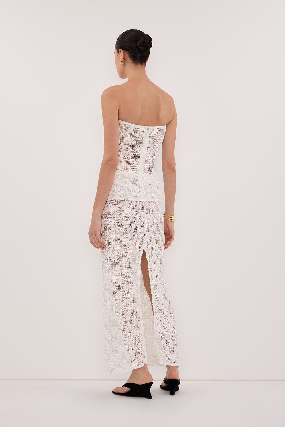 AGNES WHITE CROCHET BANDEAU TOP - Image 8