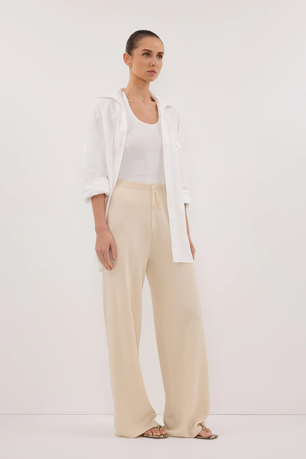 ALIAS NATURAL TEXTURED KNIT PANT - Image 3