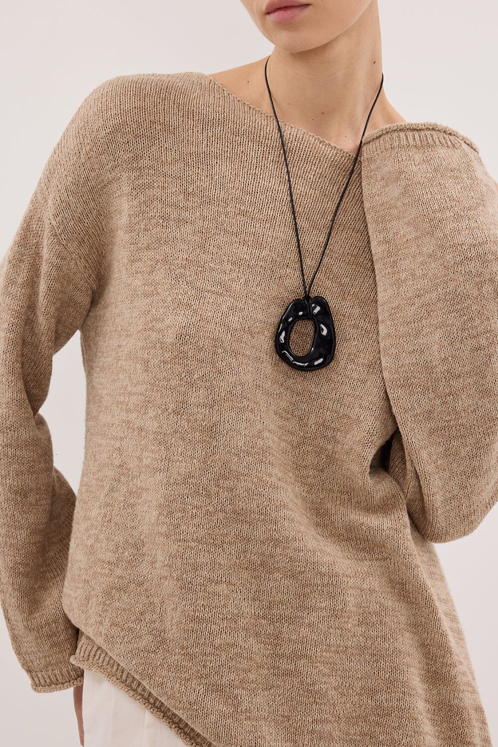 ALIZA NATURAL LONG SLEEVE KNIT JUMPER - Image 5