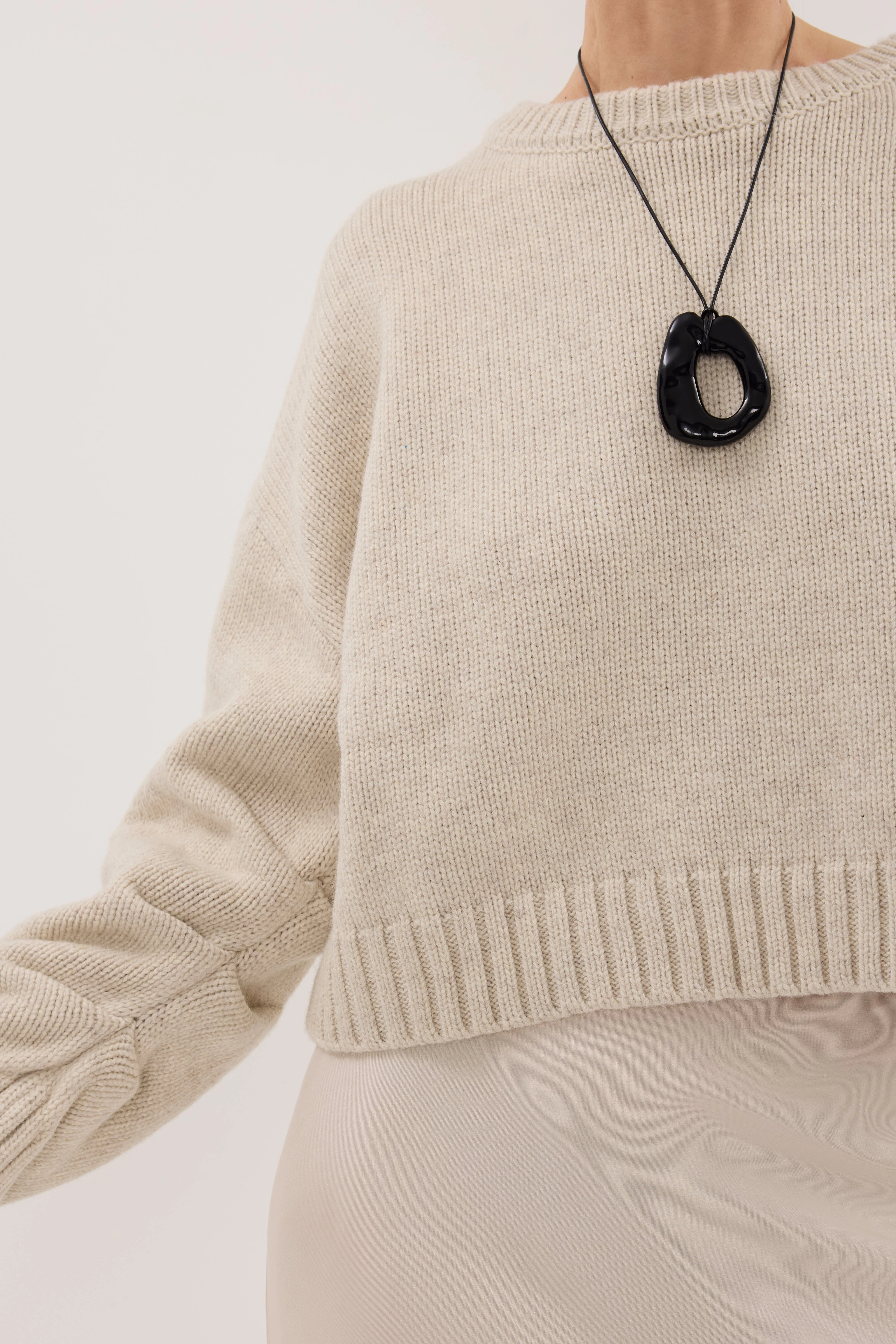 AMY CHALK CREW NECK KNIT JUMPER - Image 4