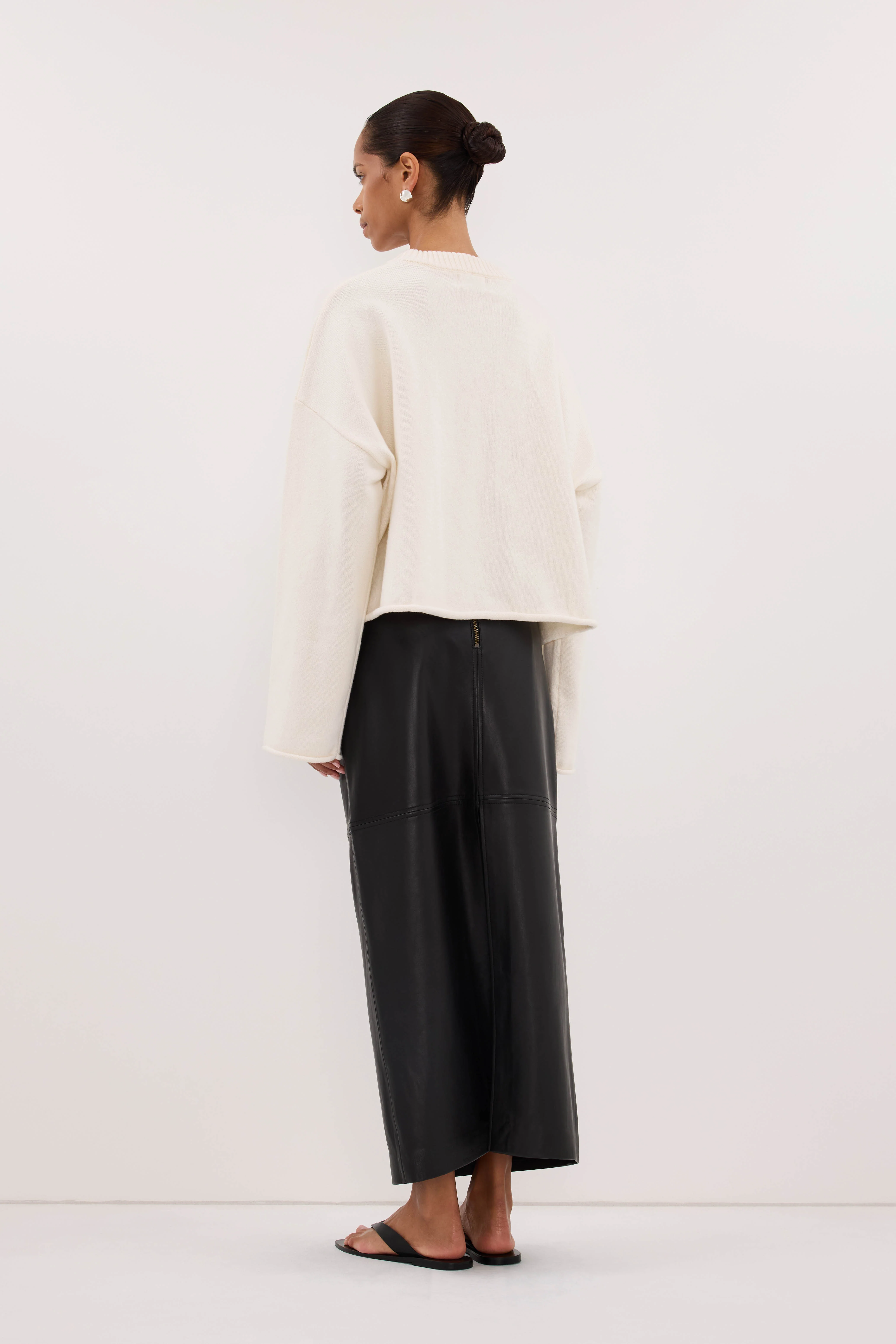 ANDIE IVORY SCARF KNIT JUMPER - Image 7