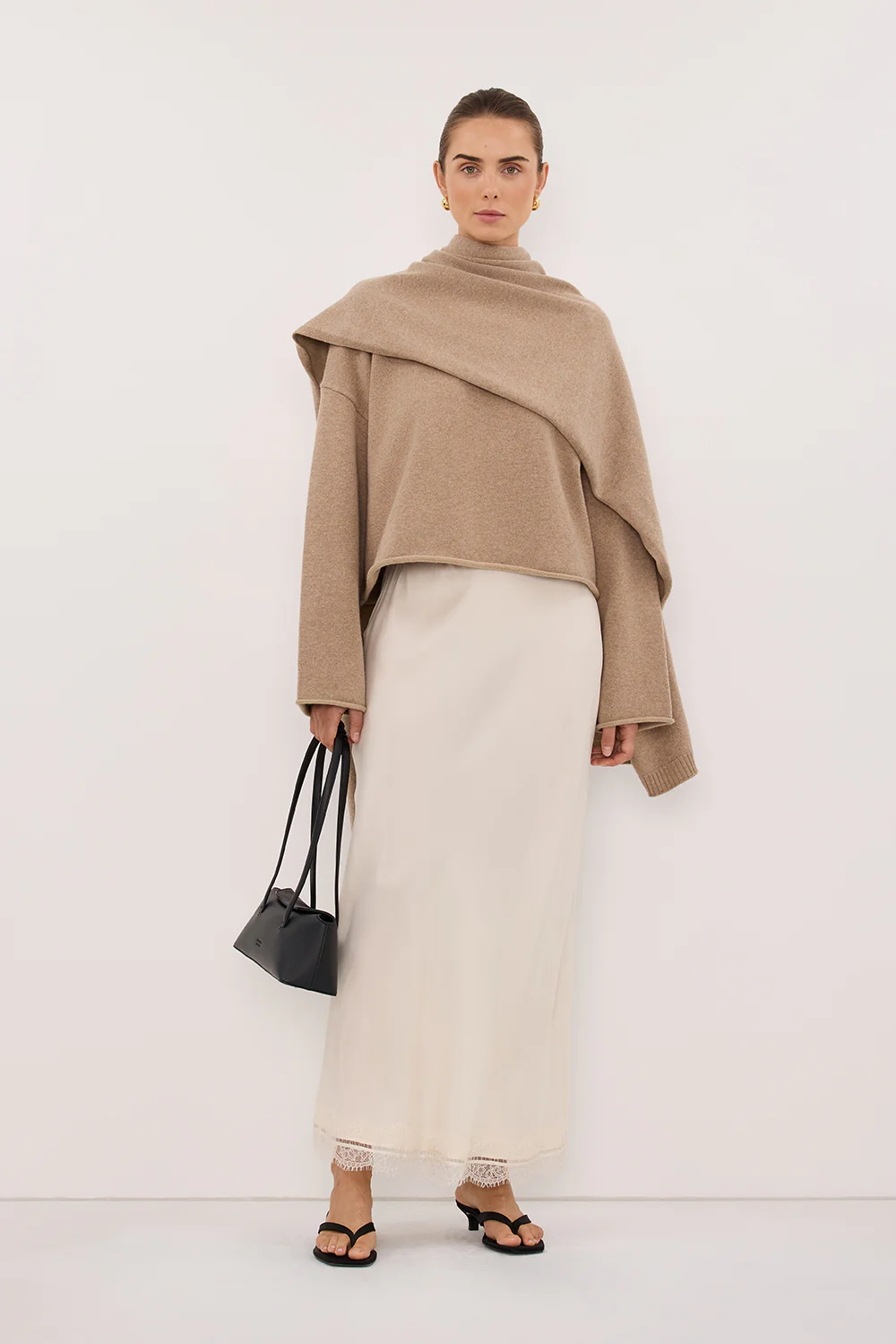 ANDIE OAT SCARF KNIT SWEATER - Image 2