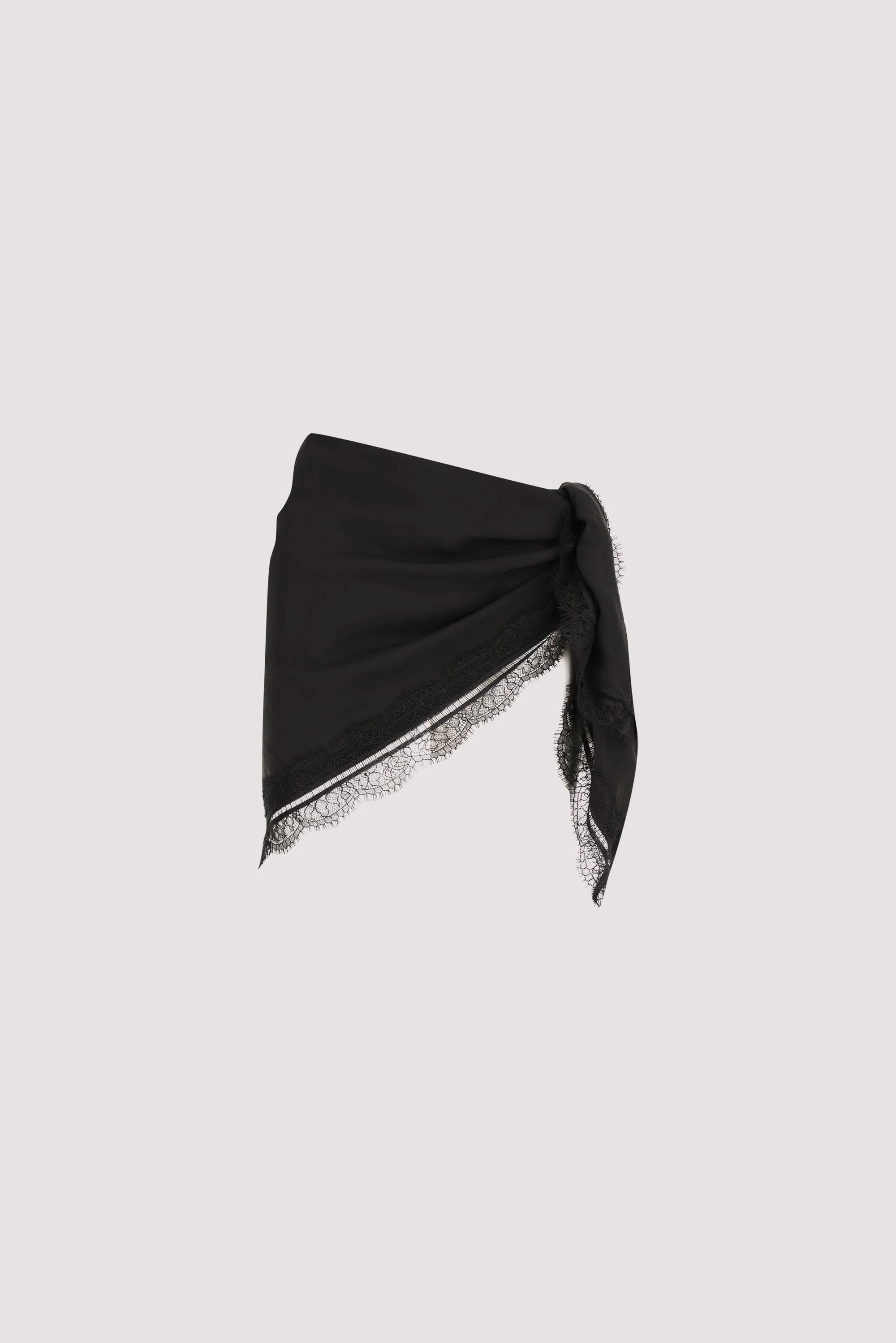 ANDREA BLACK CUPRO LACE SCARF - Image 6