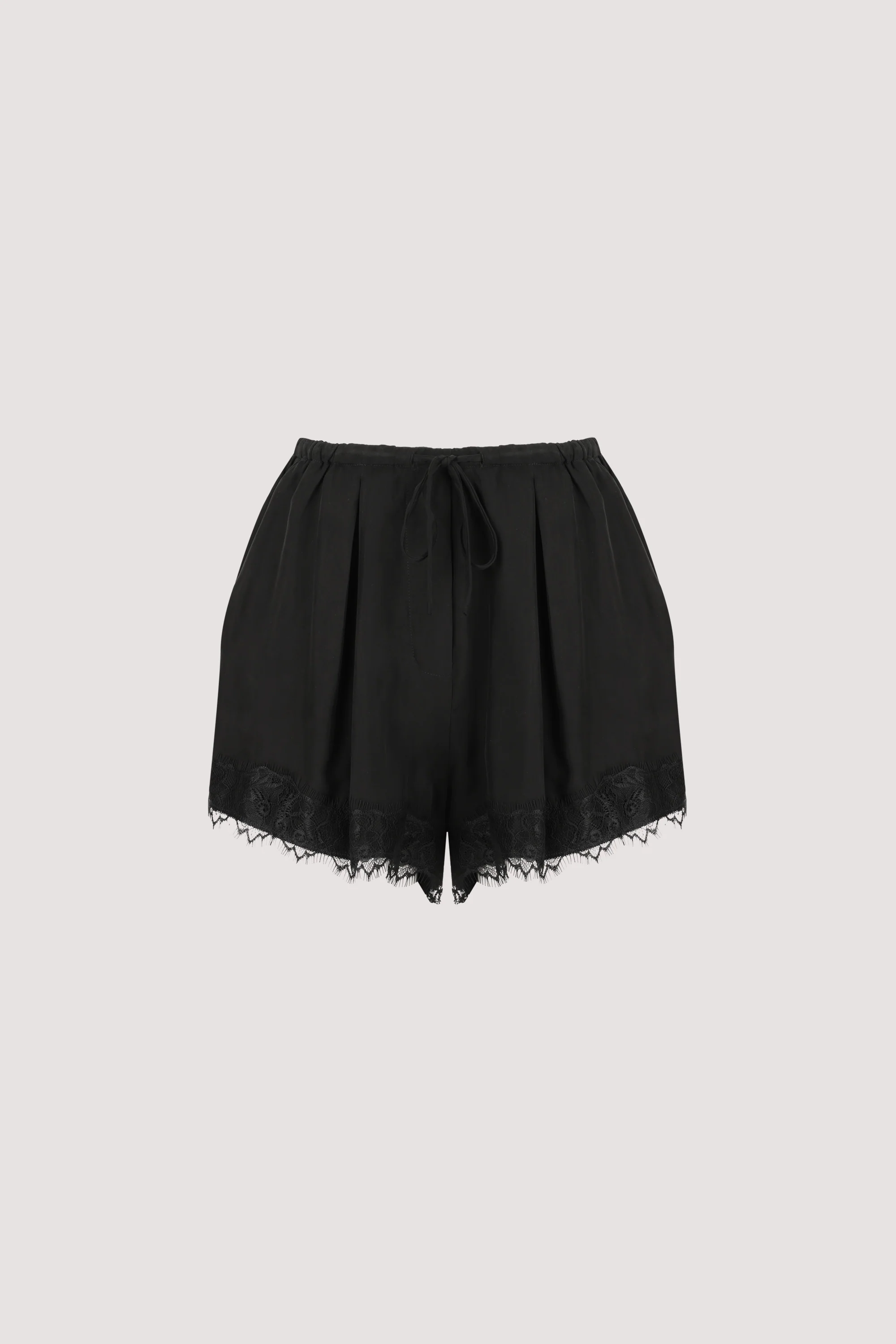 ANDREA BLACK CUPRO LACE SHORT - Image 5