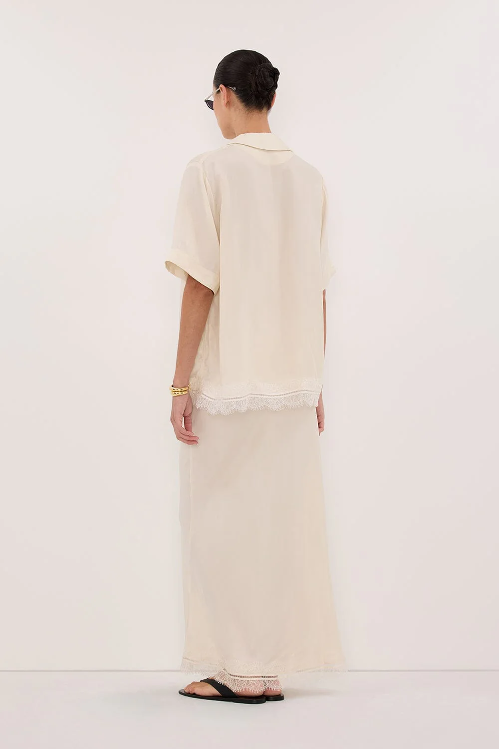 ANDREA SANDSTONE CUPRO LACE SHIRT - Image 4