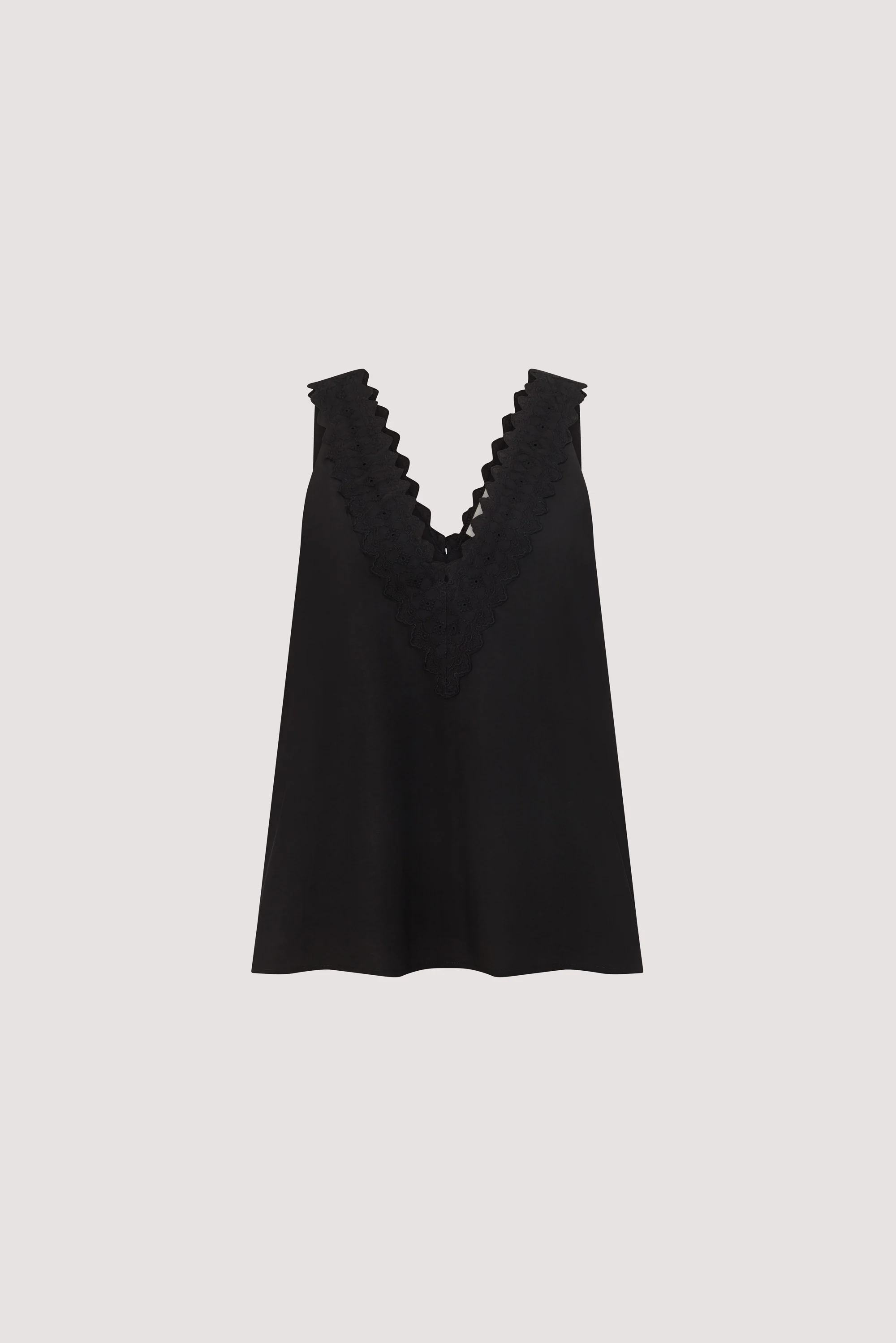 ANNABEL BLACK V NECK TOP - Image 6