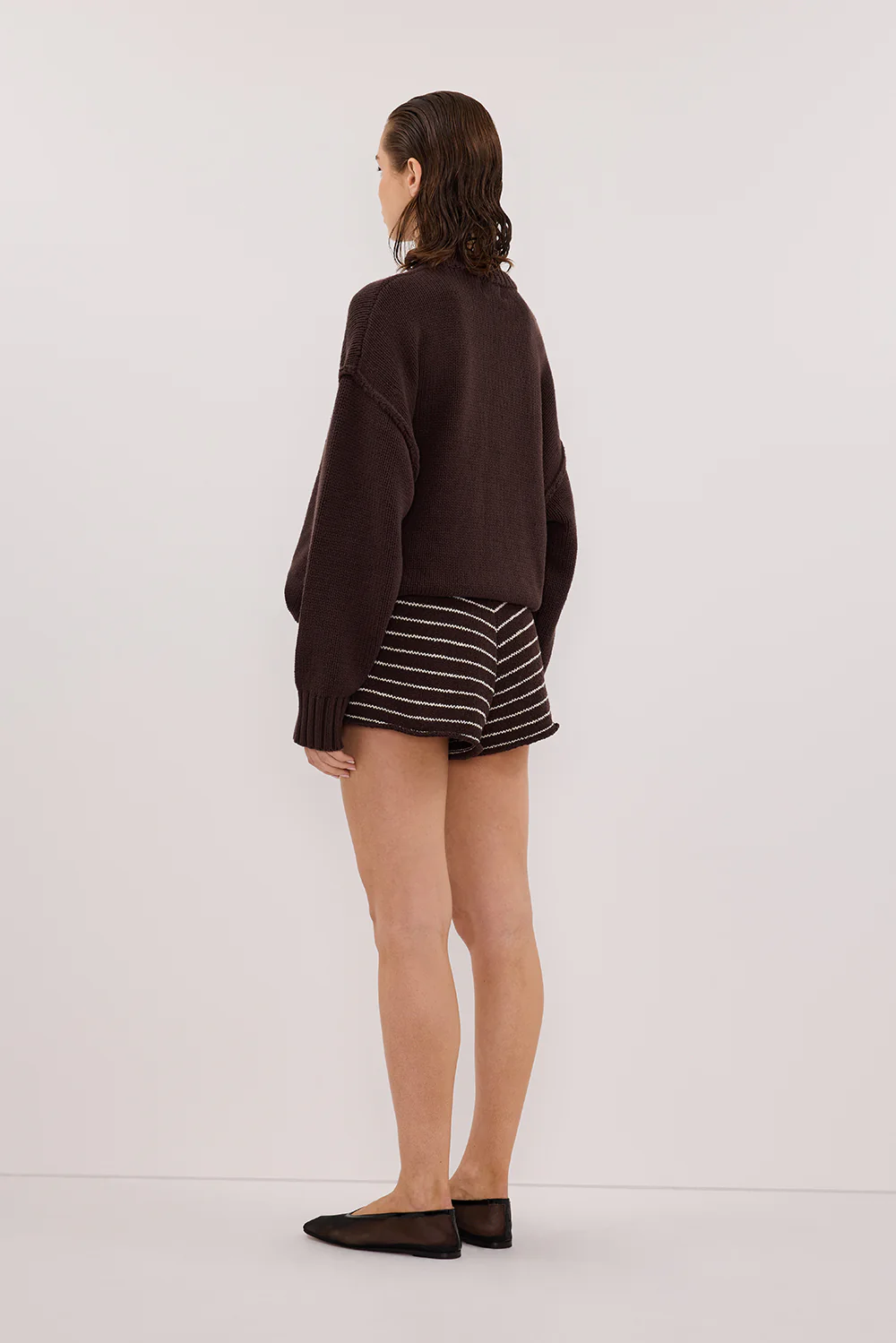 ASPEN CHOC STRIPE KNIT SHORT - Image 4
