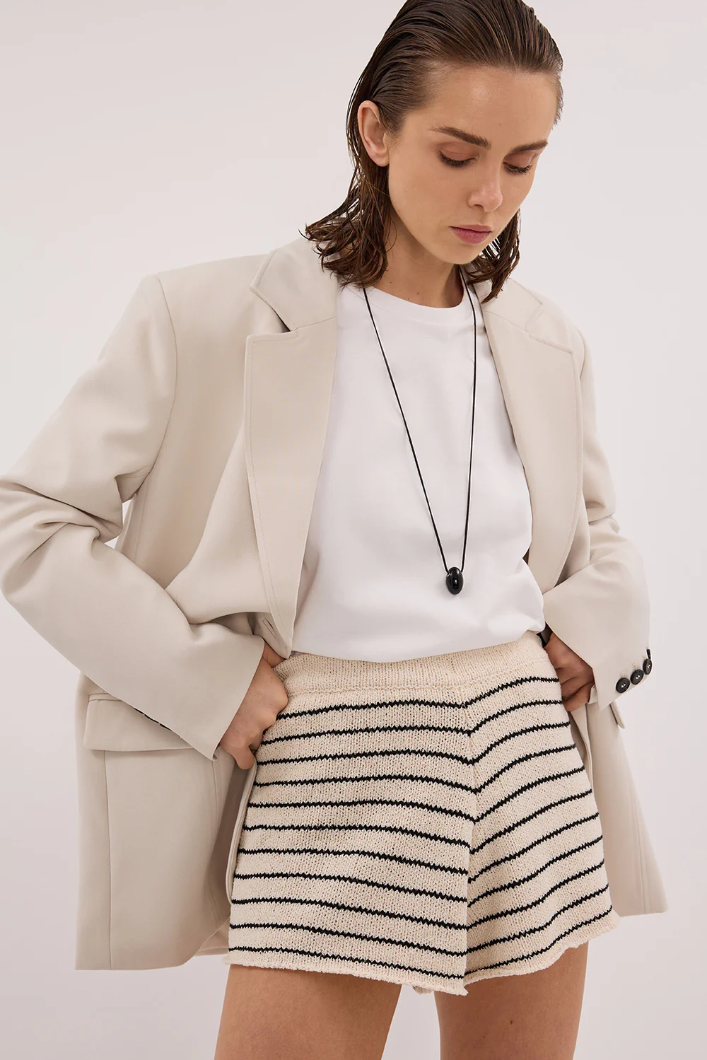 ASPEN SANDSTONE STRIPE KNIT SHORT - Image 2