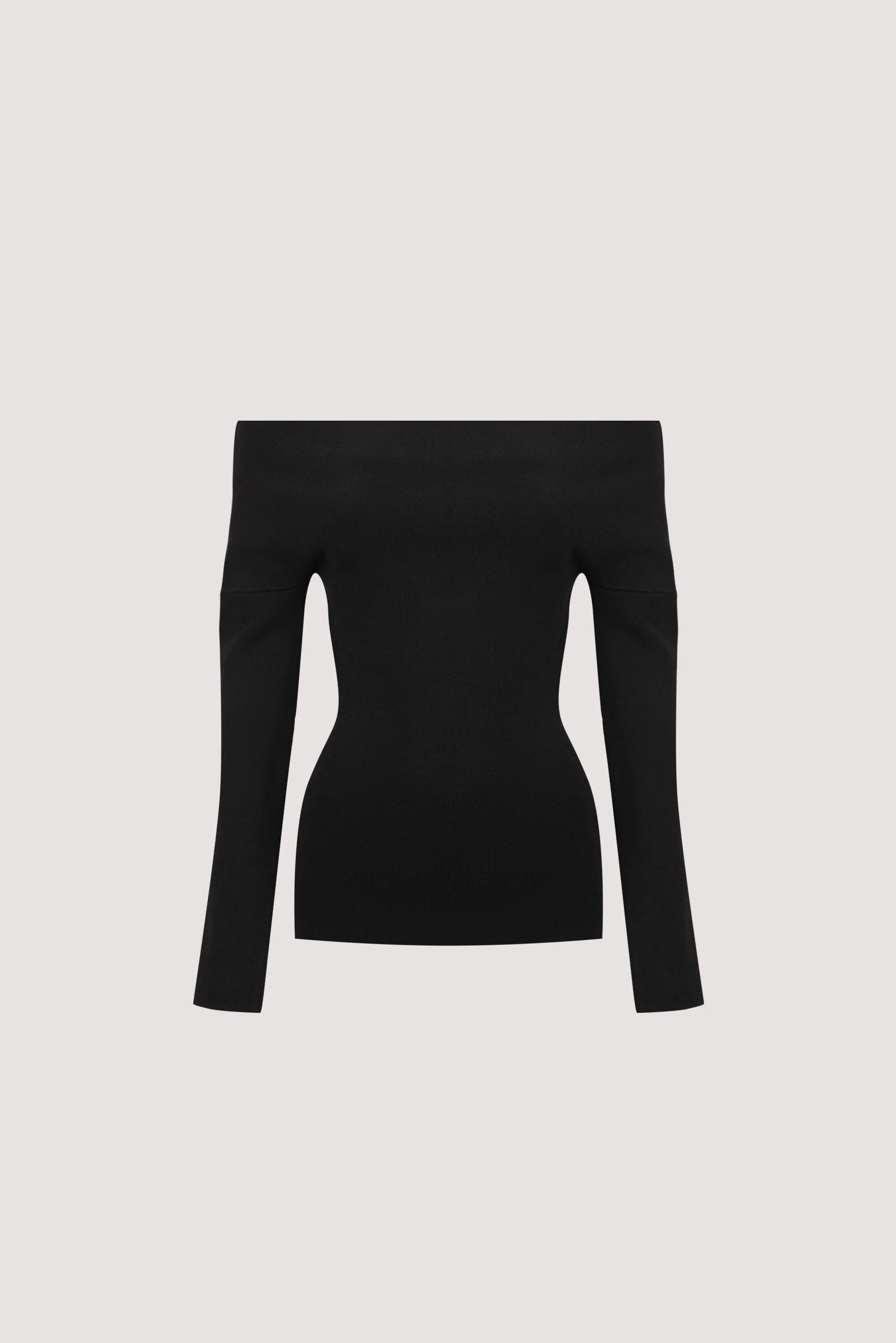 ASTRID BLACK LONG SLEEVE KNIT TOP - Image 6