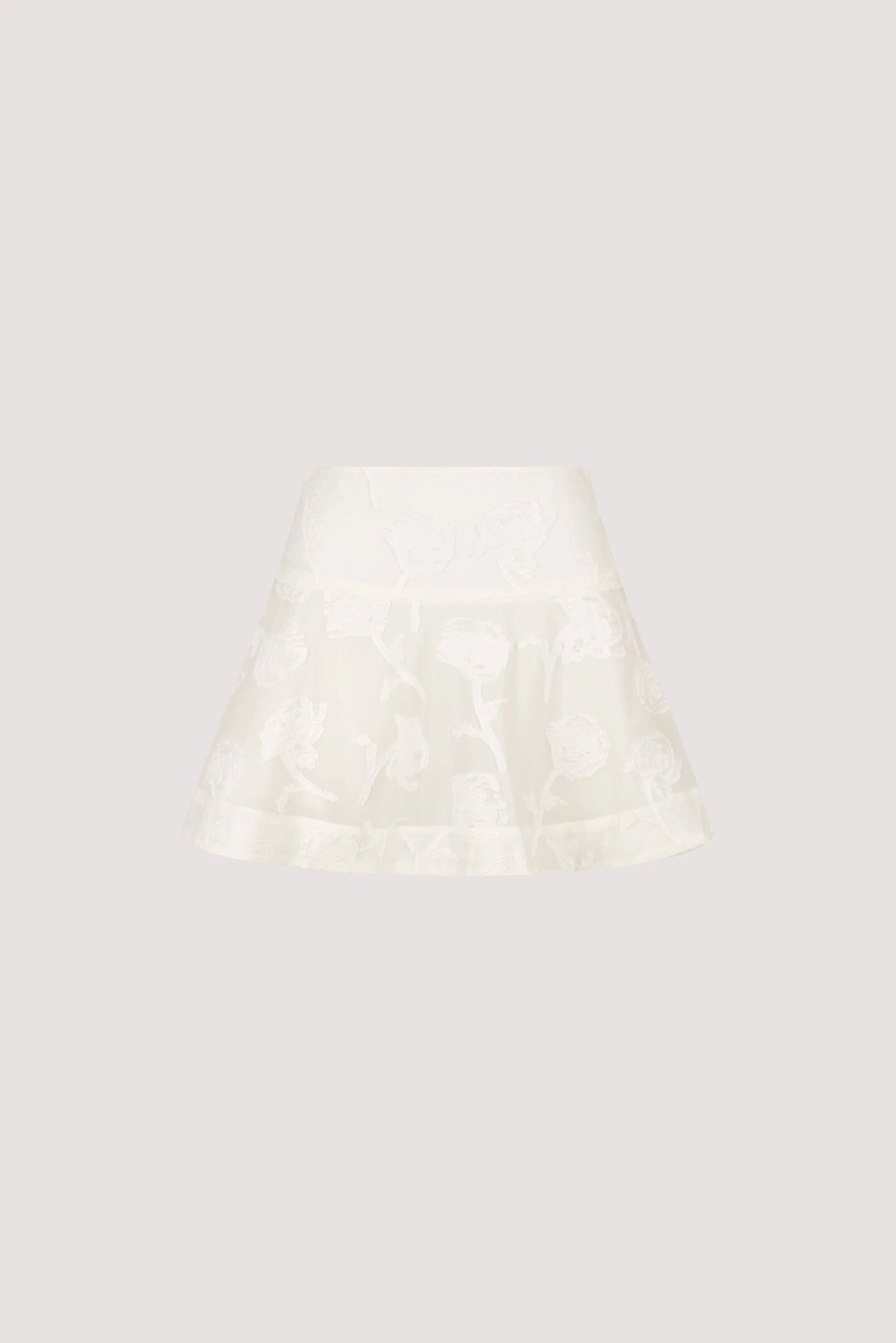 AZALEA OFF WHITE JACQUARD MINI SKIRT - Image 5