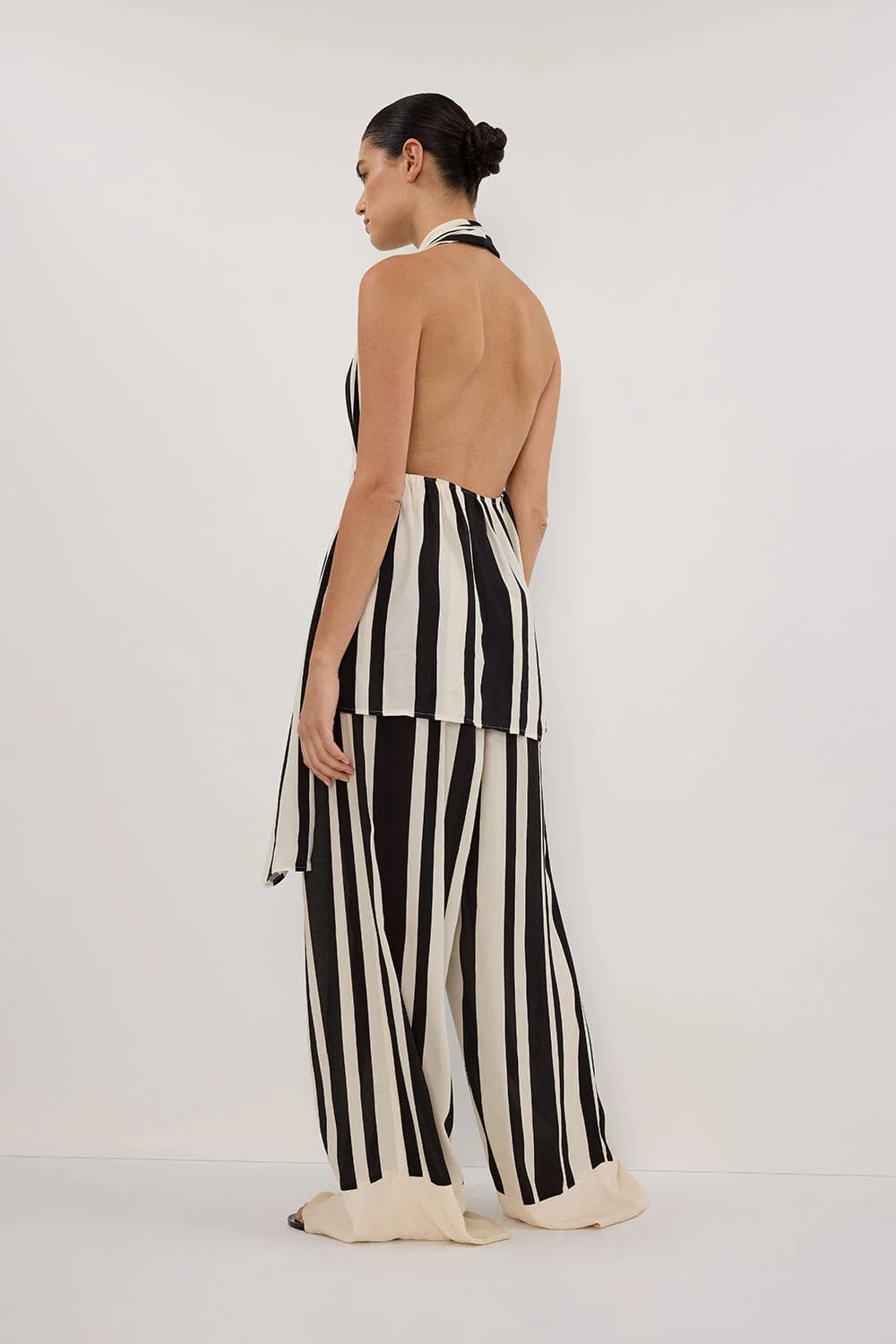BEAU BLACK STRIPE HALTER TOP - Image 6