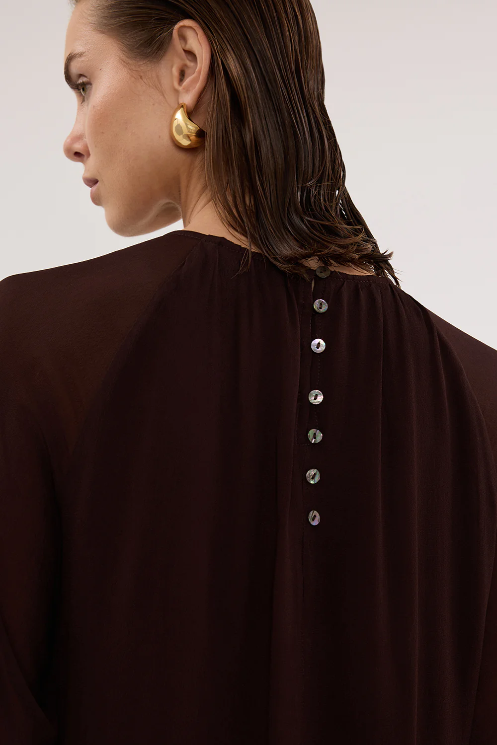 BODHI DARK CHOC LONG SLEEVE TOP - Image 6