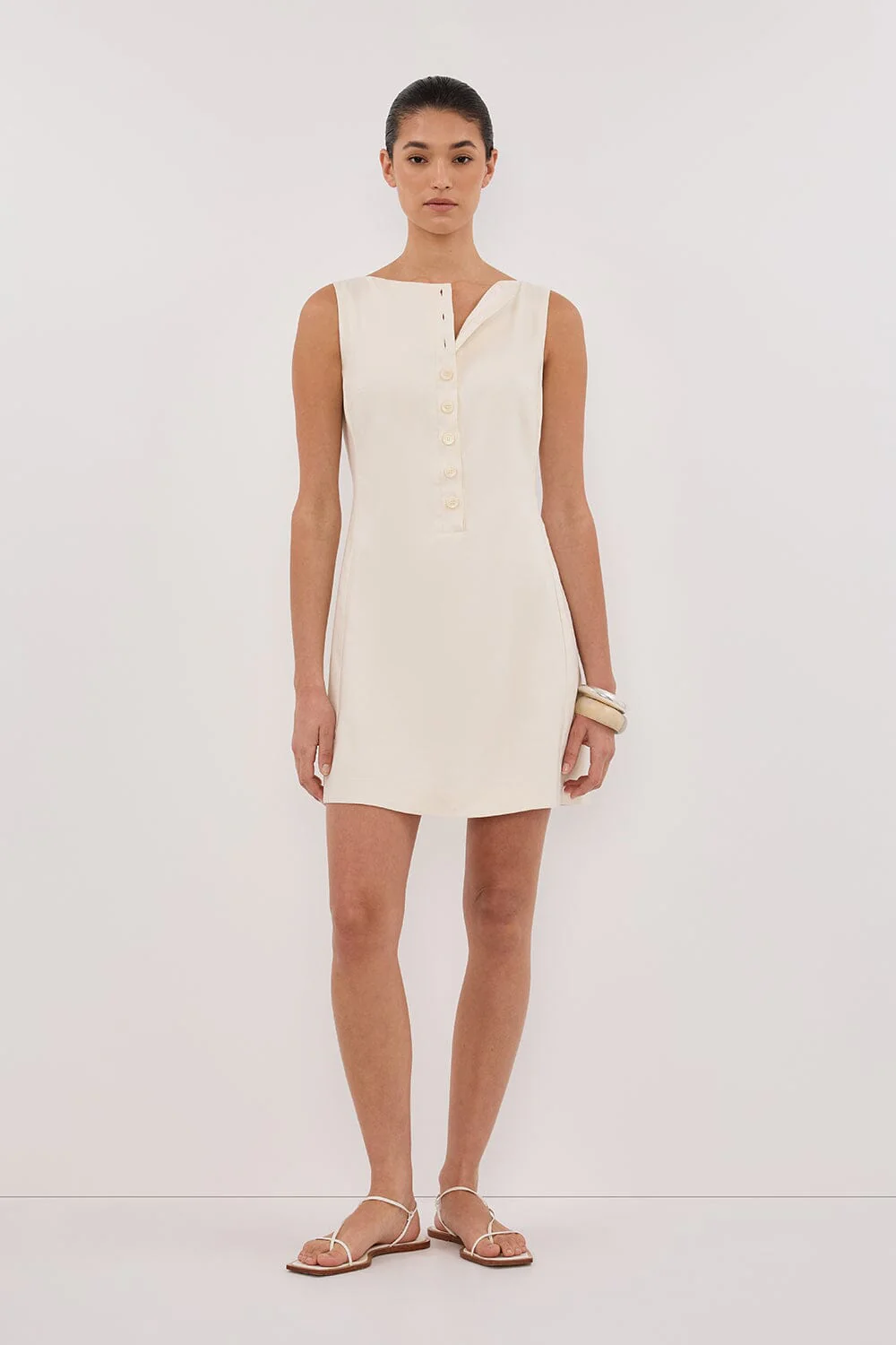 BRAX CREAM BOAT NECK MINI DRESS - Image 5