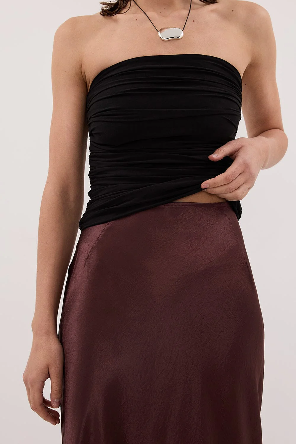 BREANNA WALNUT JACQUARD MAXI SKIRT - Image 5
