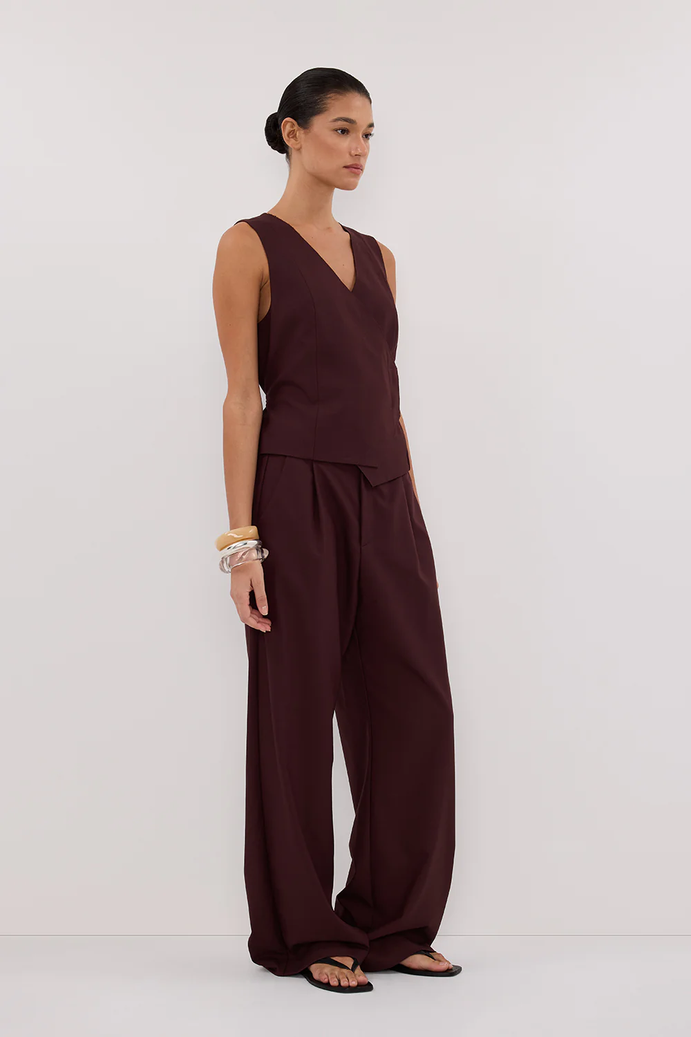 CAMILLA WALNUT ASYM TOP - Image 3