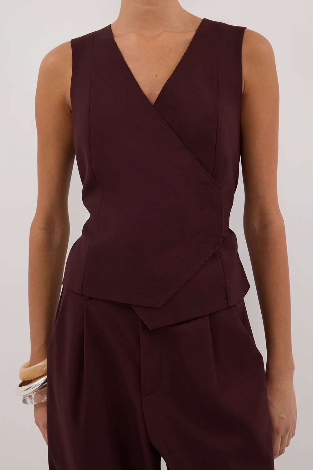 CAMILLA WALNUT ASYM TOP - Image 5