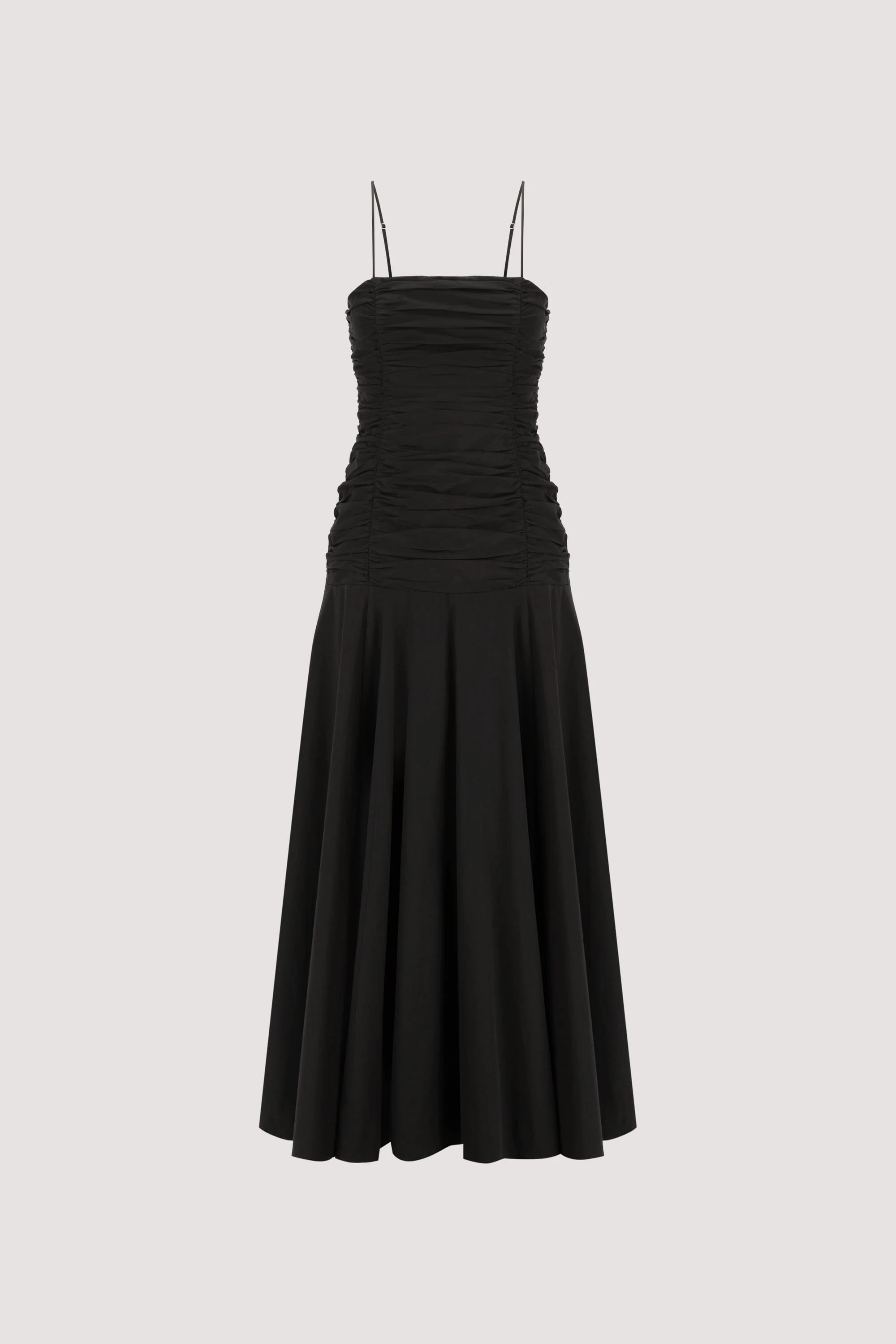 CARA BLACK SLEEVELESS COTTON MIDI DRESS - Image 7