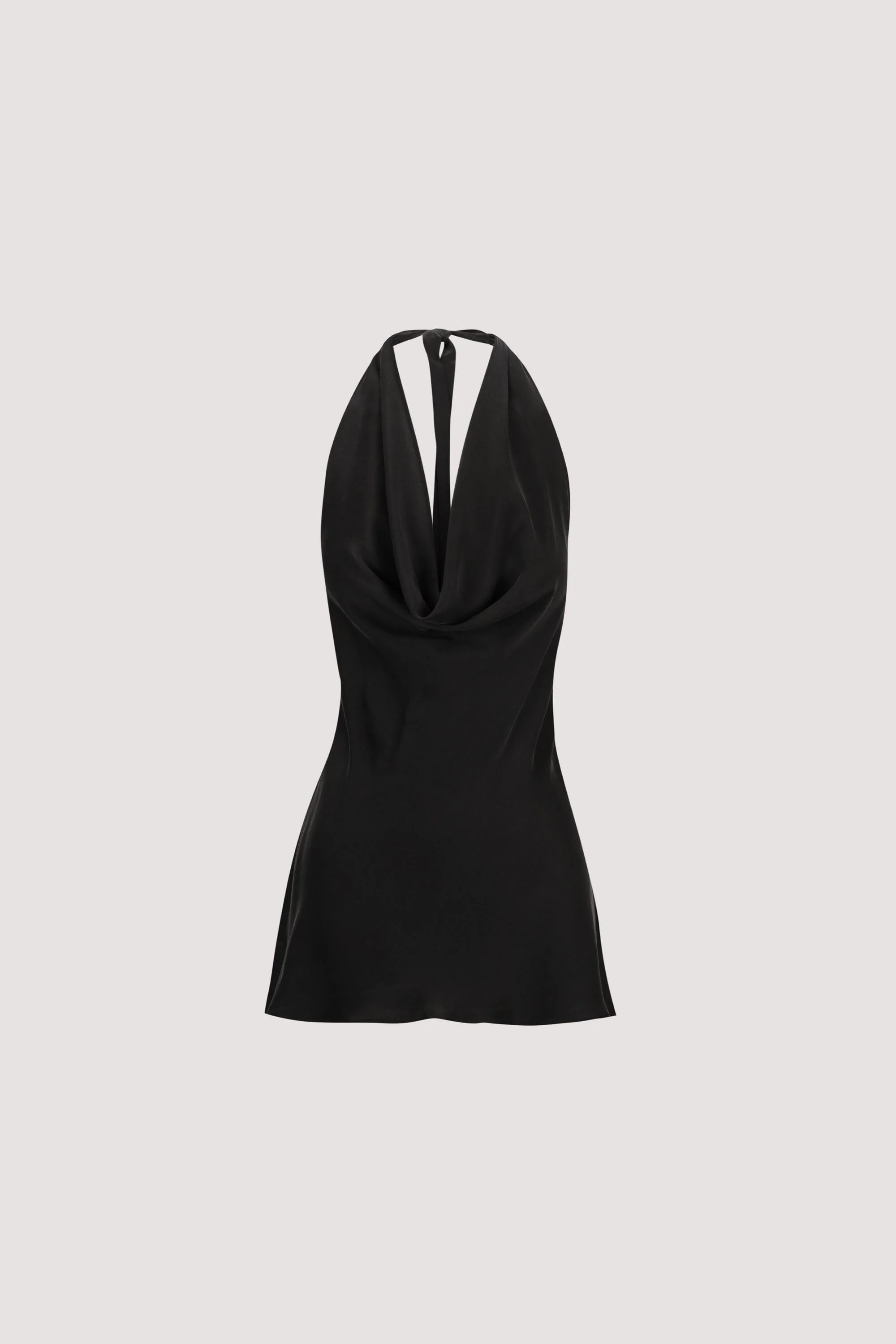 CARLENE BLACK SILK COWL NECK TOP - Image 6