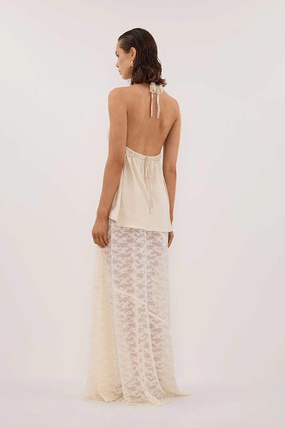 CARLENE STRAW SLEEVELESS CUPRO COWL TOP - Image 4