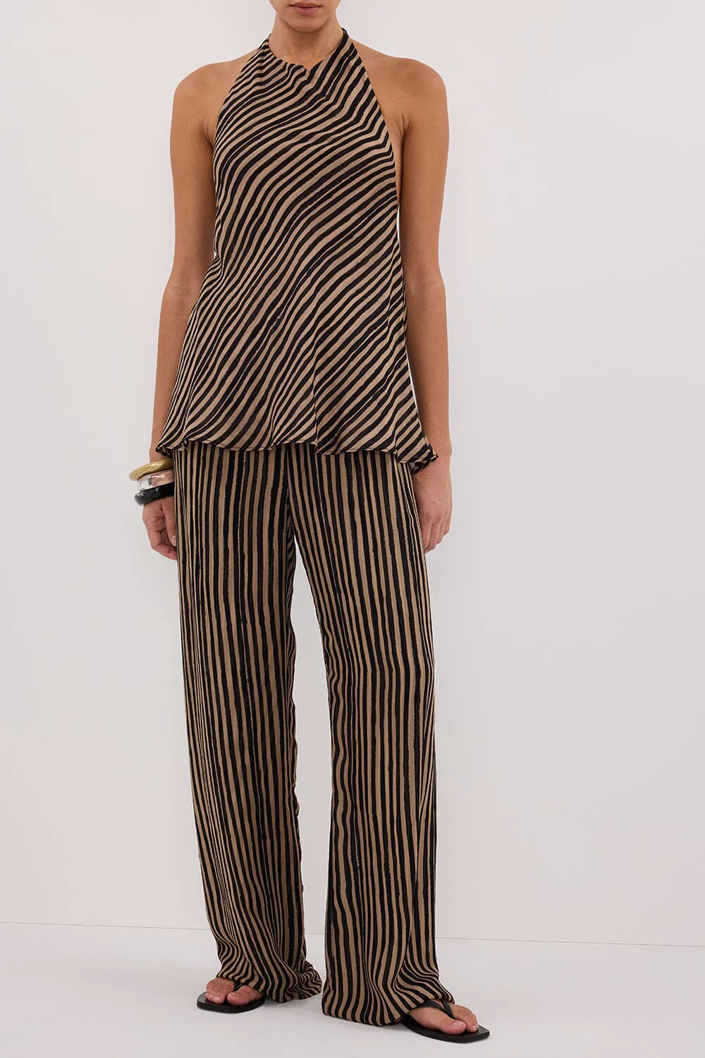 CHARLI TAN STRIPE PANT - Image 2