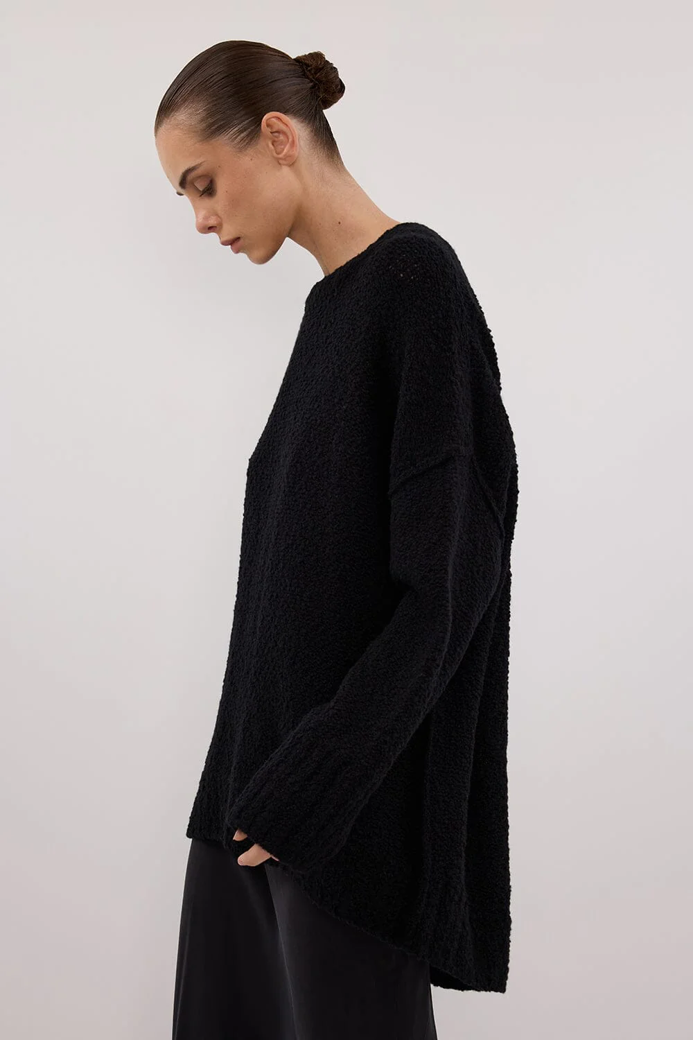 CICI BLACK LONGLINE JUMPER - Image 3