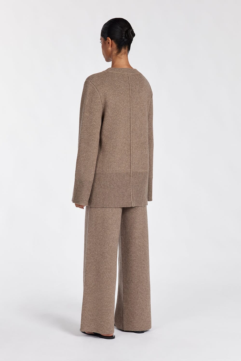 CLEMENCE CHOC MARLE KNIT PANT - Image 4