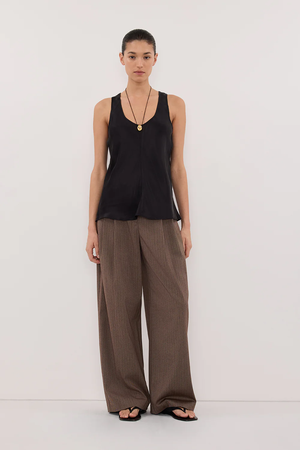 COLETTE BLACK SILK CAMI TOP - Image 5
