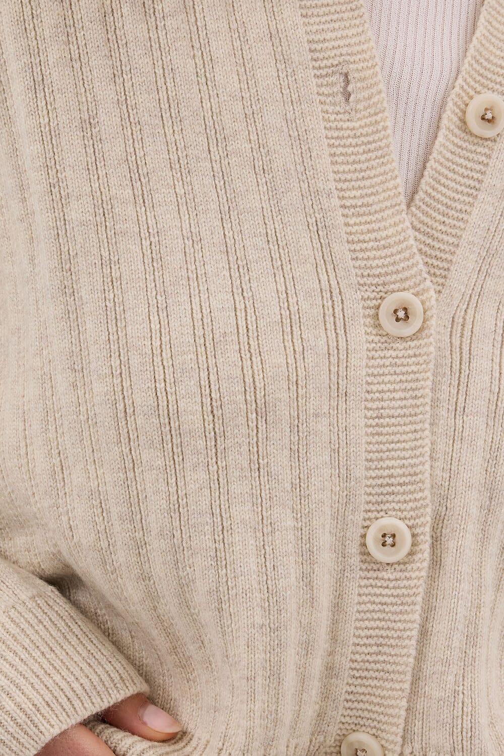 DAHLIA CHALK KNIT CARDIGAN - Image 6