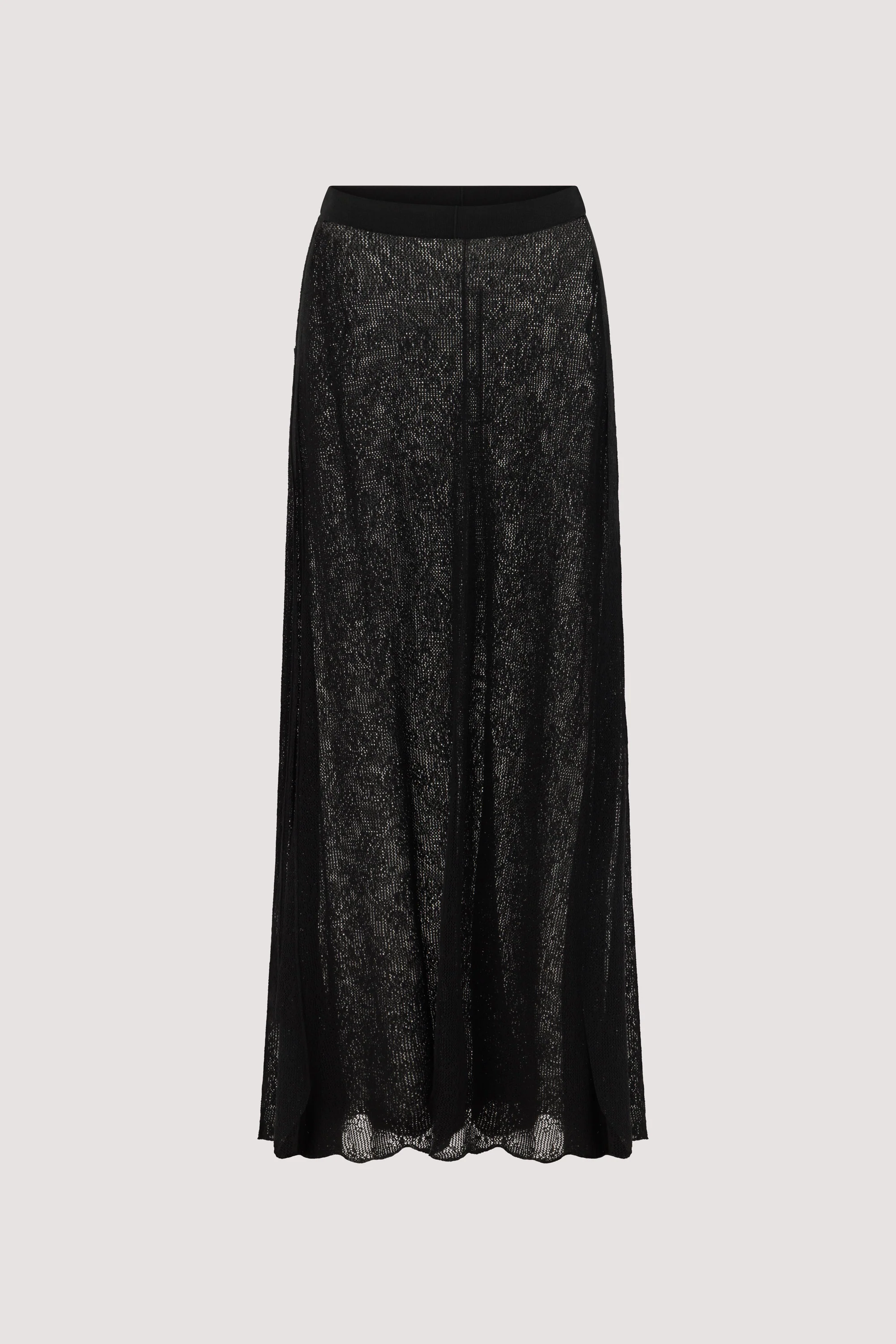 DELIA BLACK LACE MAXI SKIRT - Image 8