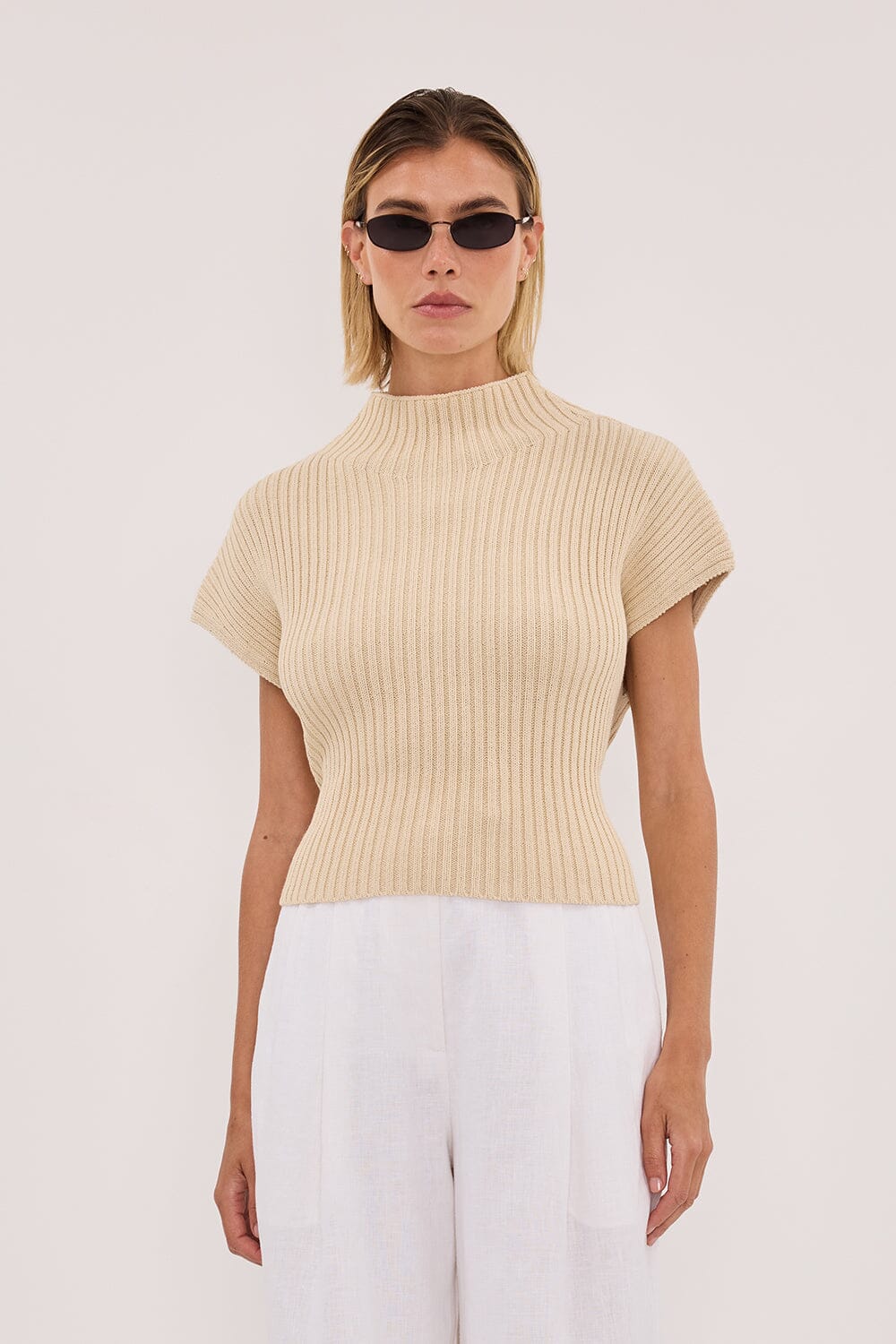 DELLA NATURAL KNIT TOP - Image 2