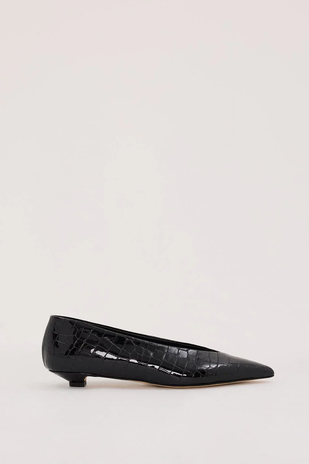 DOF STUDIOS CLAUDIA BLACK CROC HEEL