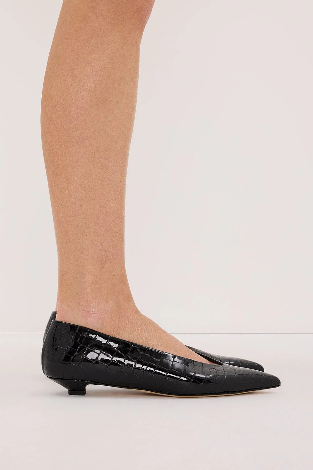 DOF STUDIOS CLAUDIA BLACK CROC HEEL - Image 2