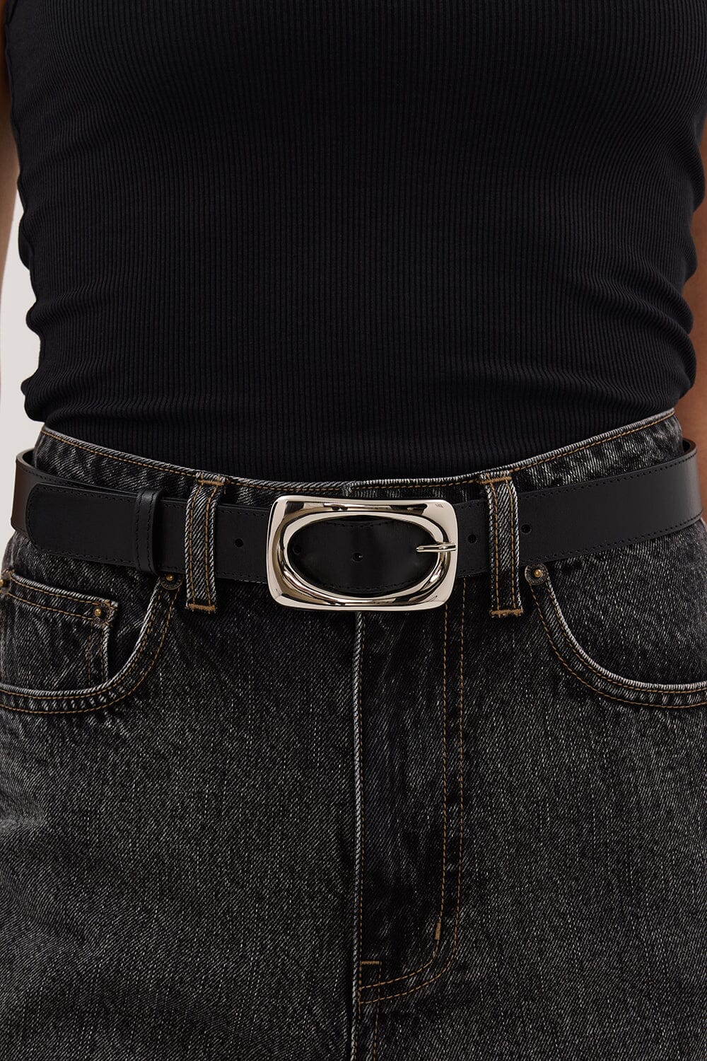DOF STUDIOS THEA BLACK SILVER BELT - Image 3
