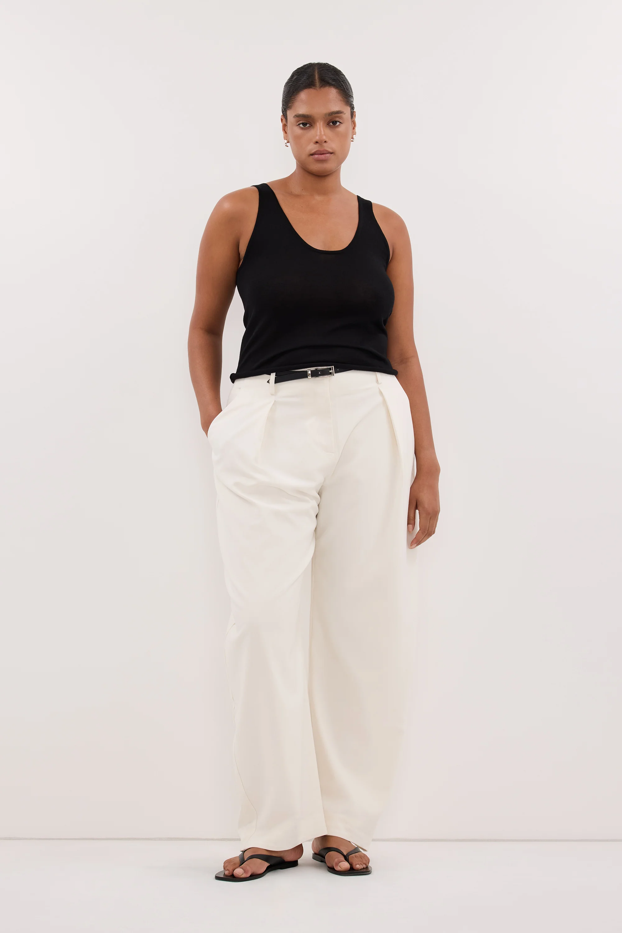 DUKE BLACK MERINO KNIT TANK - Image 6