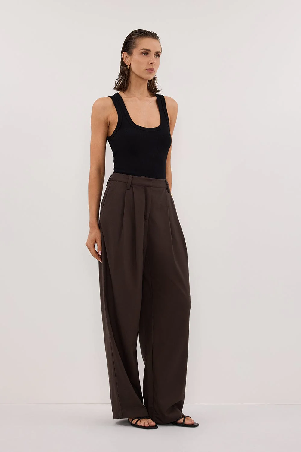 EDEN BITTER CHOC TAILORED PANT - Image 3