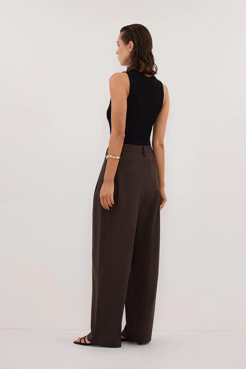 EDEN BITTER CHOC TAILORED PANT - Image 4