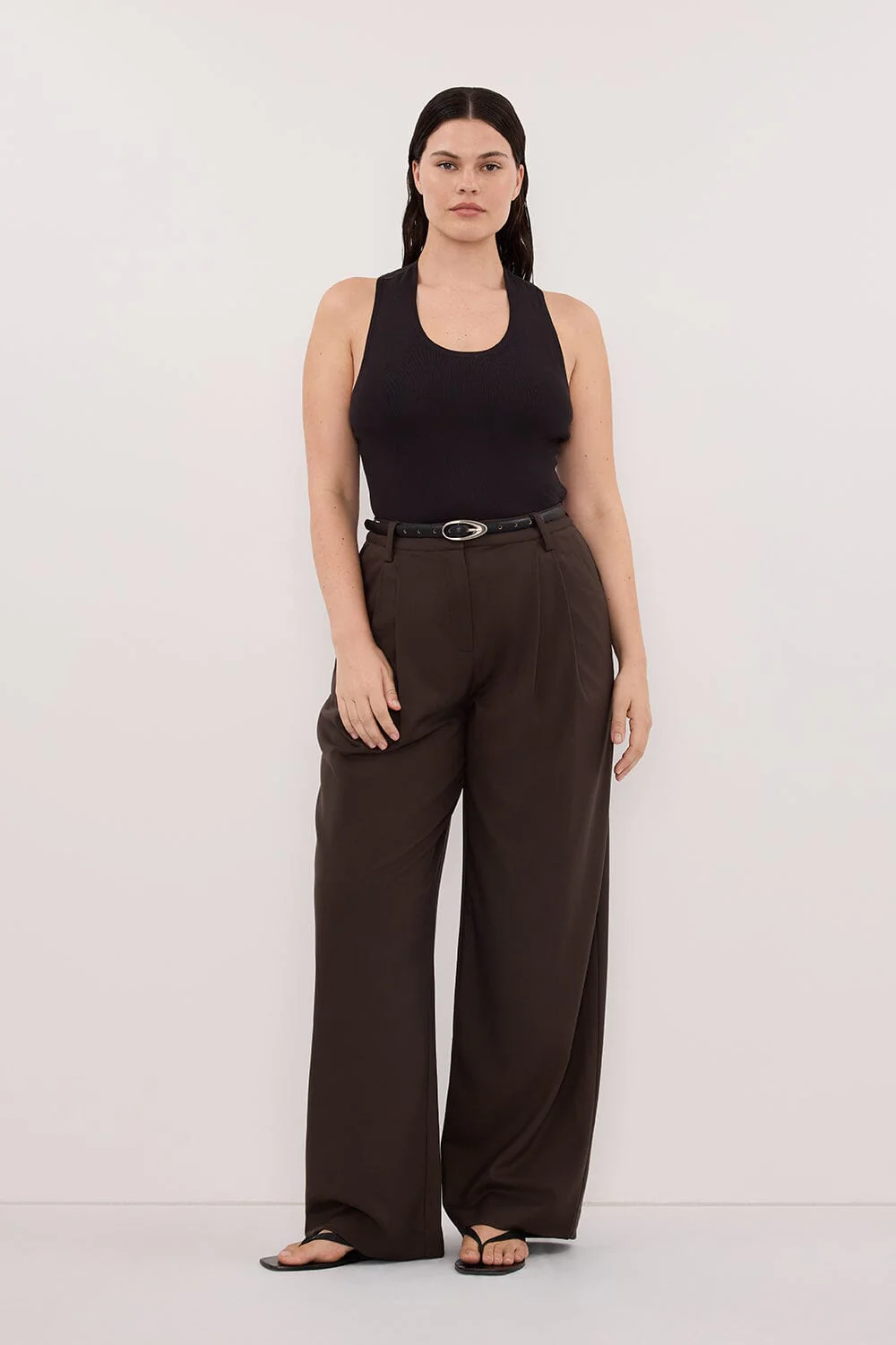 EDEN BITTER CHOC TAILORED PANT - Image 6