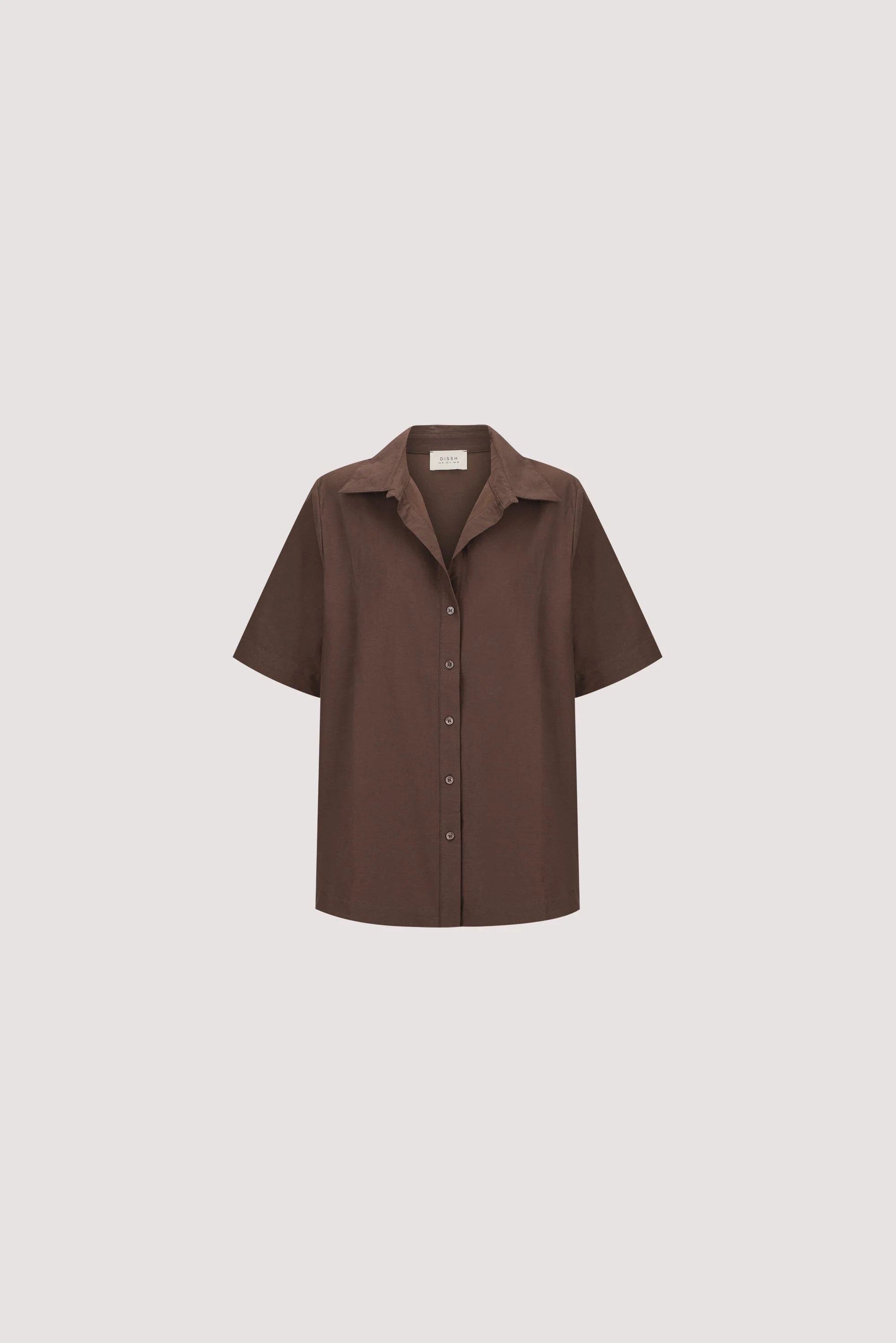 ELARA CHOCOLATE OVERSIZED SHORT SLEEVE SHIRT - Image 7