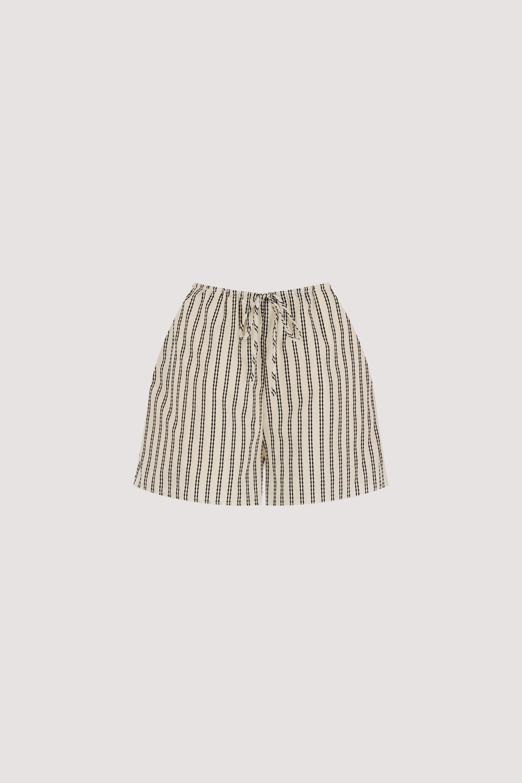 ELLIE CREAM STRIPE DRAWSTRING SHORTS - Image 6