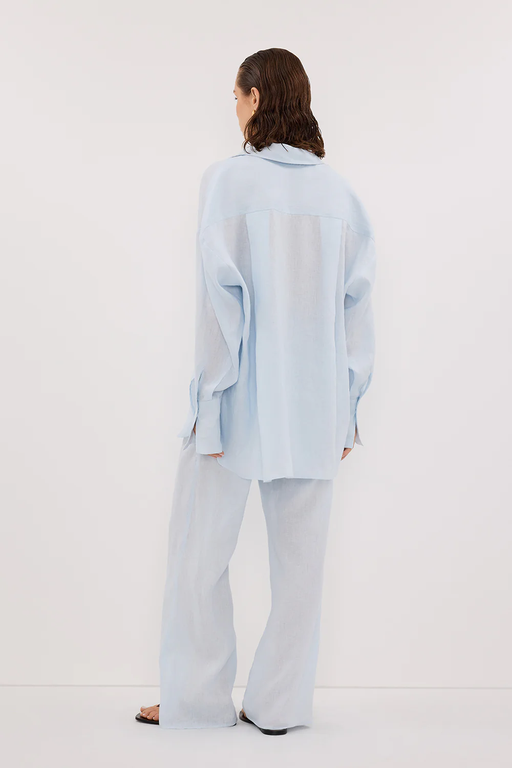 ELLIS ICE BLUE LINEN PANT - Image 5
