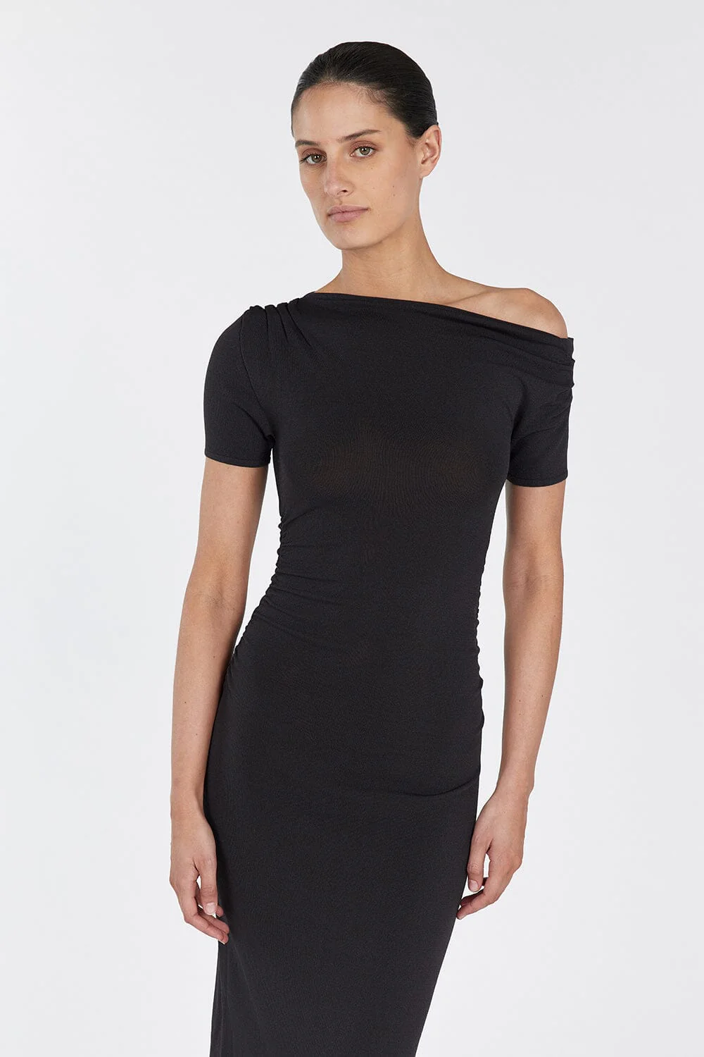 ENZO BITTER CHOC MIDI DRESS - Image 2