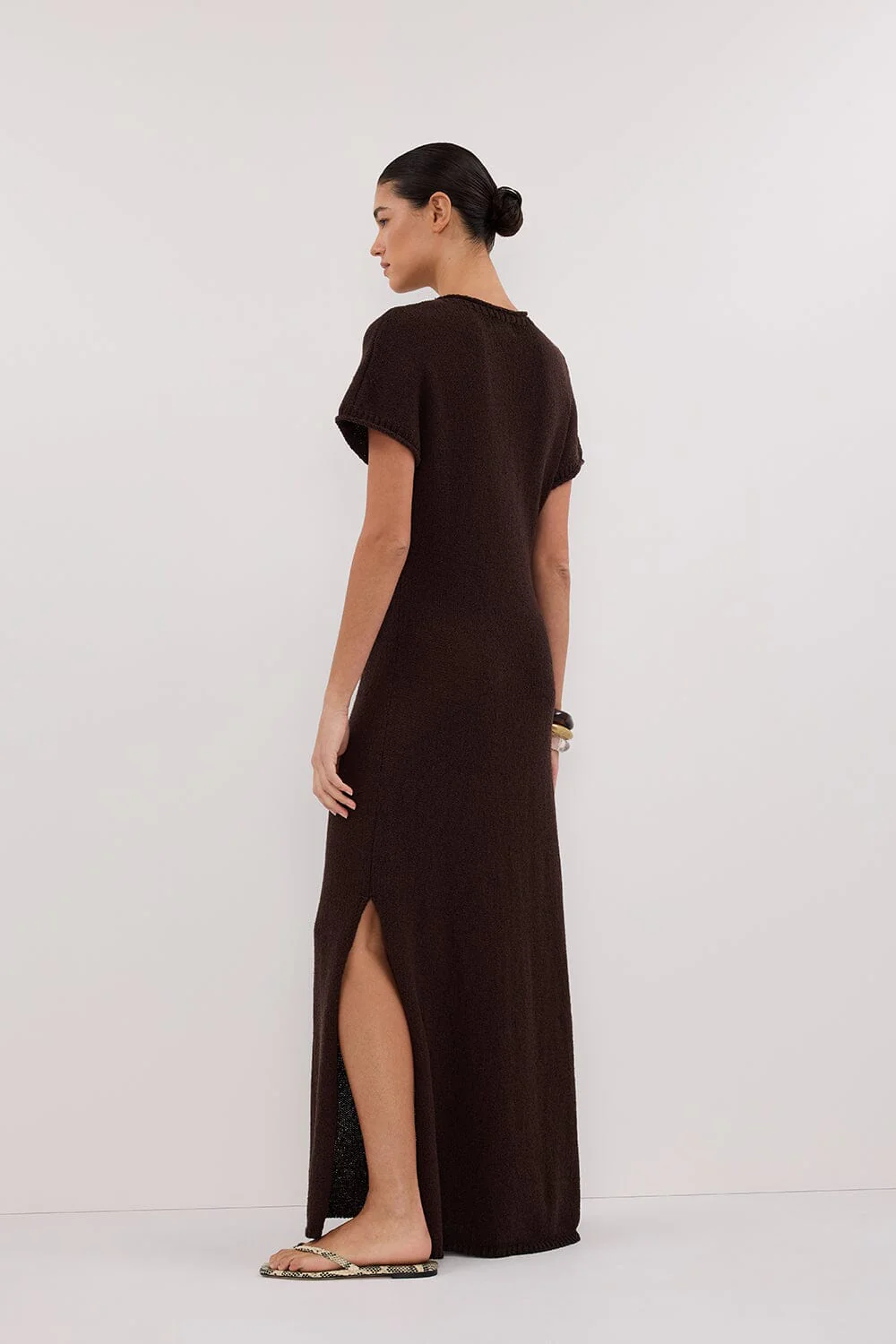 ERIN CHOC KNIT MAXI DRESS - Image 4