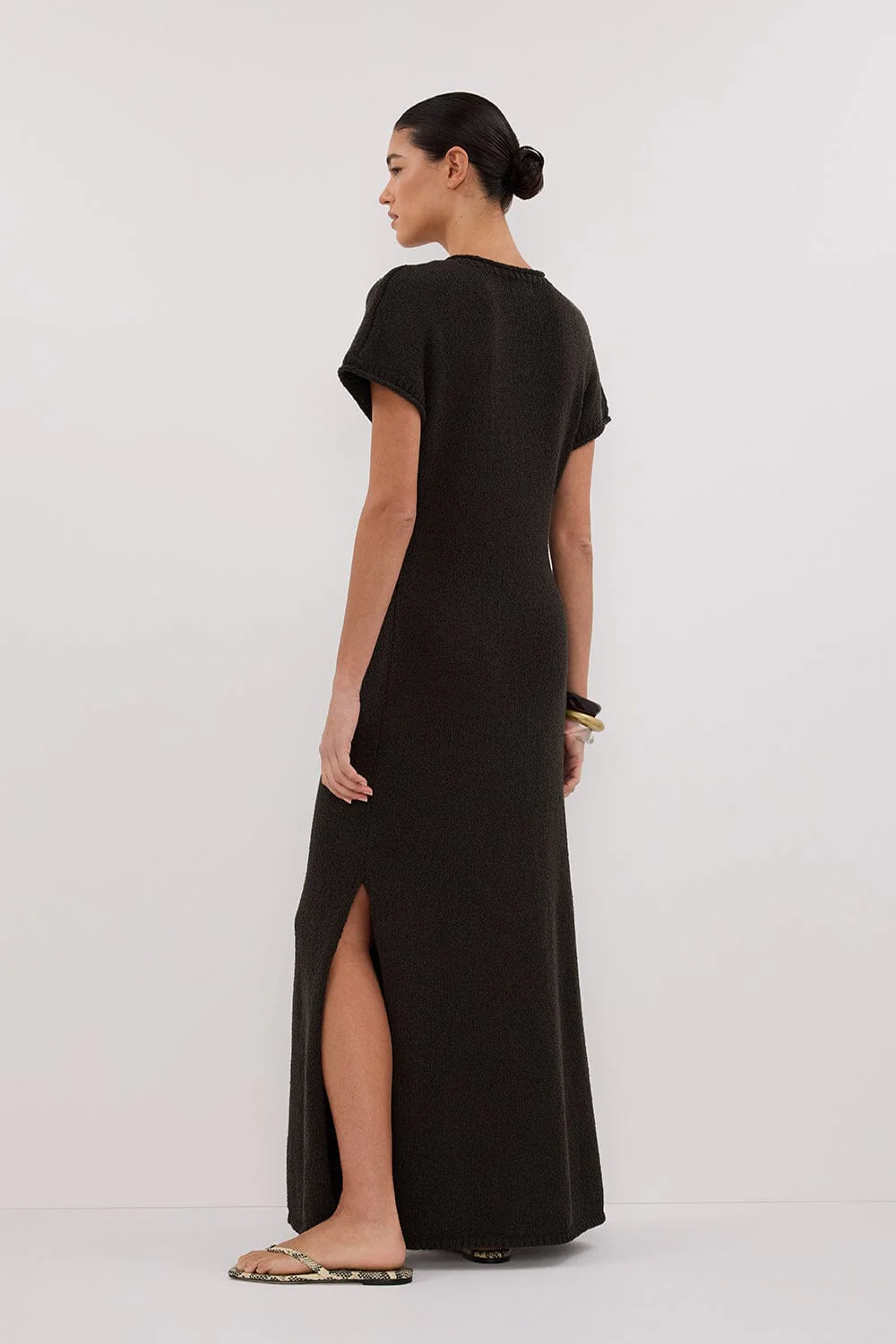 ERIN PETROL KNIT MAXI DRESS - Image 4